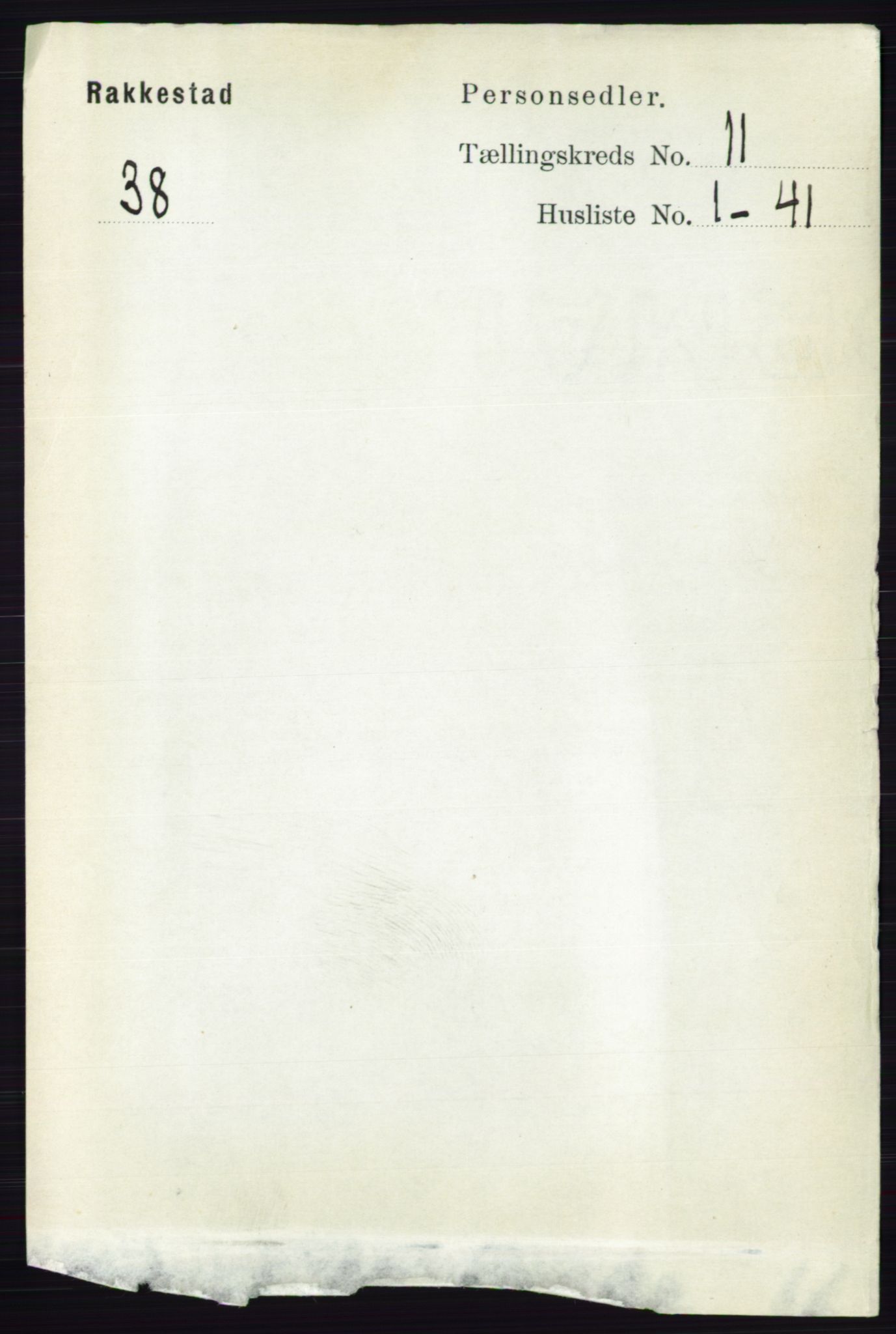 RA, 1891 census for 0128 Rakkestad, 1891, p. 5160