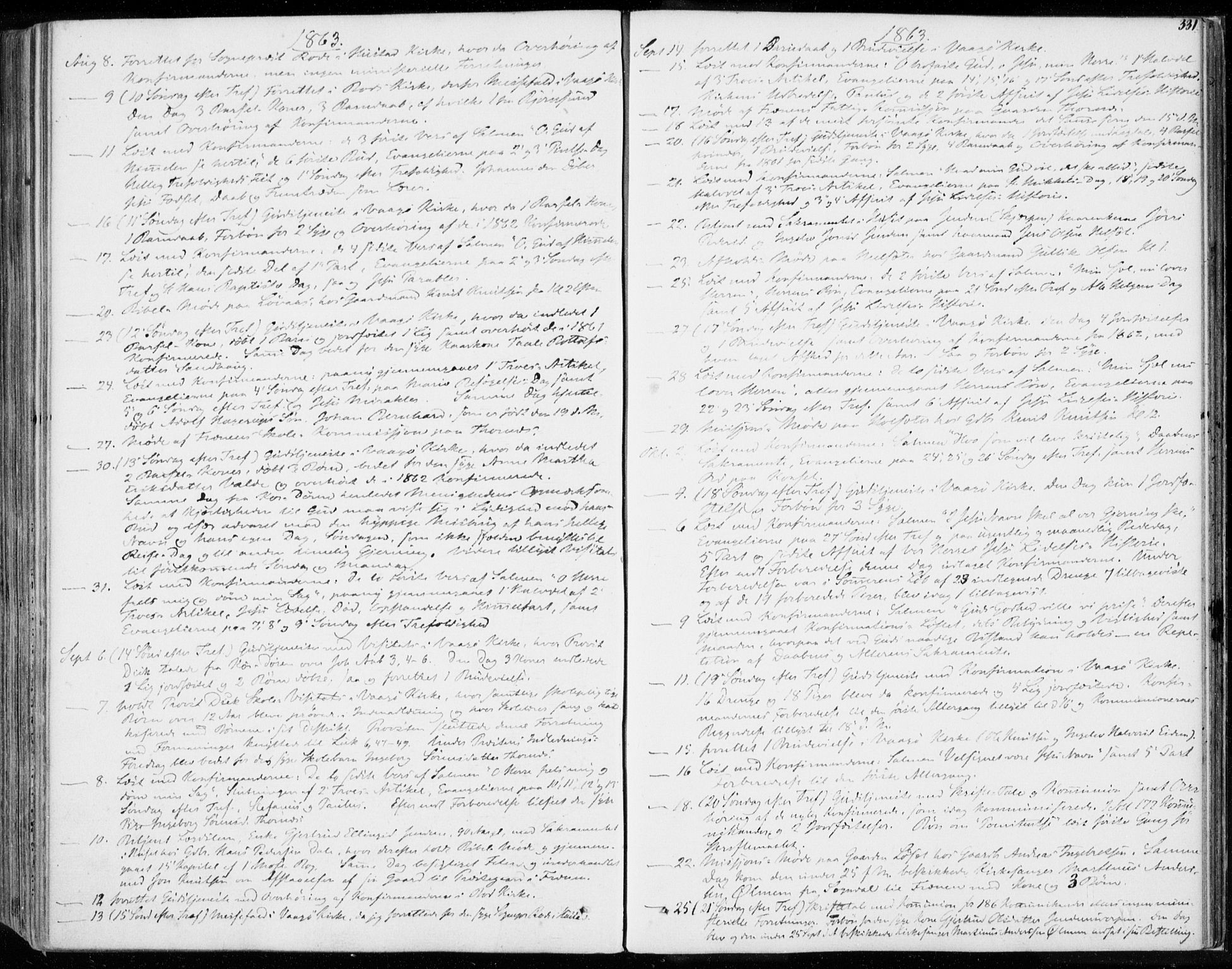 Ministerialprotokoller, klokkerbøker og fødselsregistre - Møre og Romsdal, SAT/A-1454/565/L0748: Parish register (official) no. 565A02, 1845-1872, p. 331