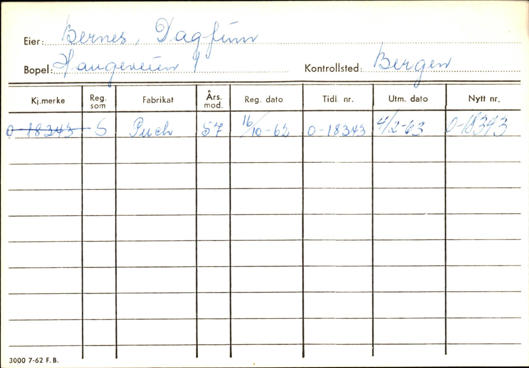 Statens vegvesen, Hordaland vegkontor, AV/SAB-A-5201/2/Hb/L0004: O-eierkort B, 1920-1971, p. 10