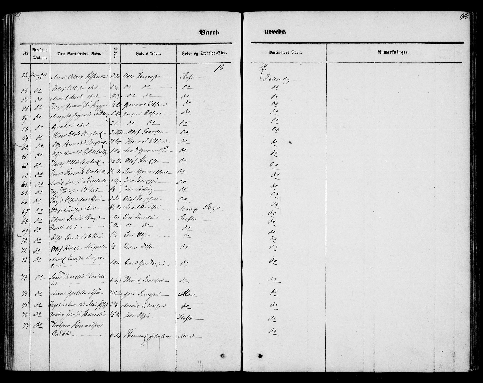 Mo kirkebøker, SAKO/A-286/F/Fa/L0005: Parish register (official) no. I 5, 1844-1864, p. 416