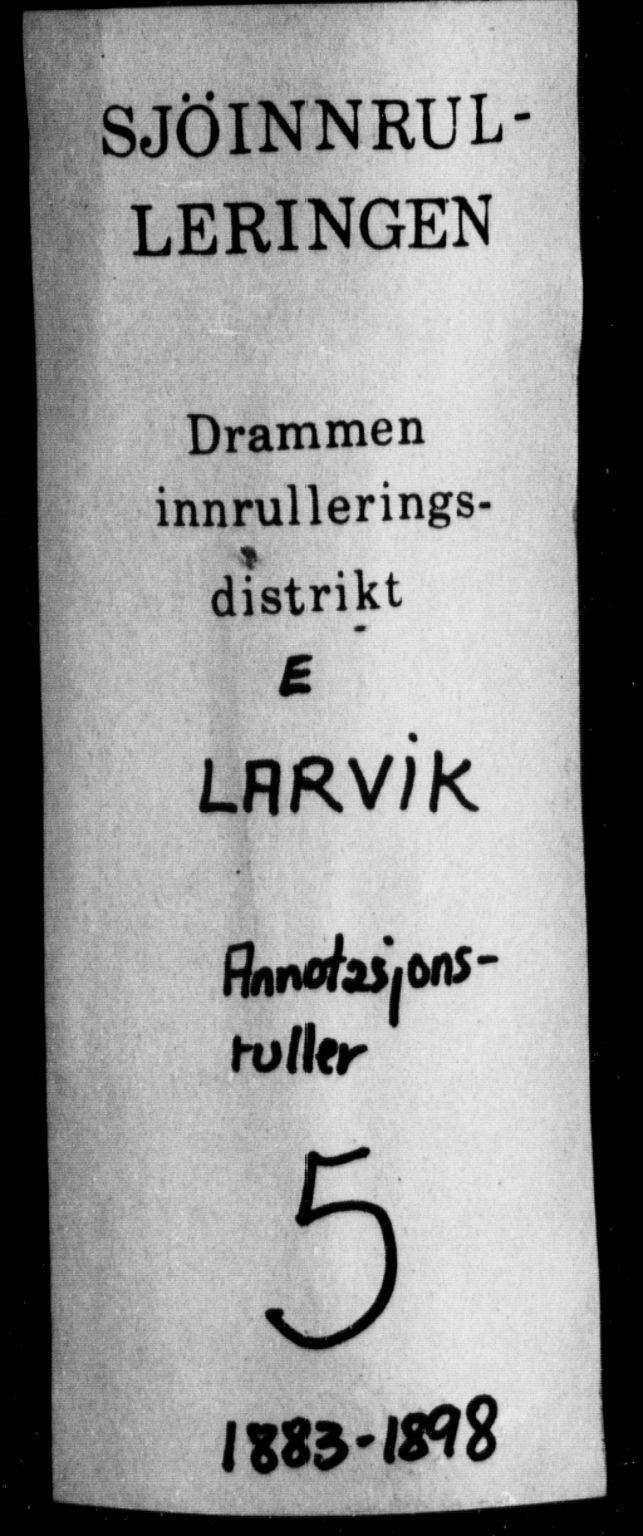 Larvik innrulleringskontor, SAKO/A-787/F/Fb/L0005: Annotasjonsrulle, 1883-1898, p. 1