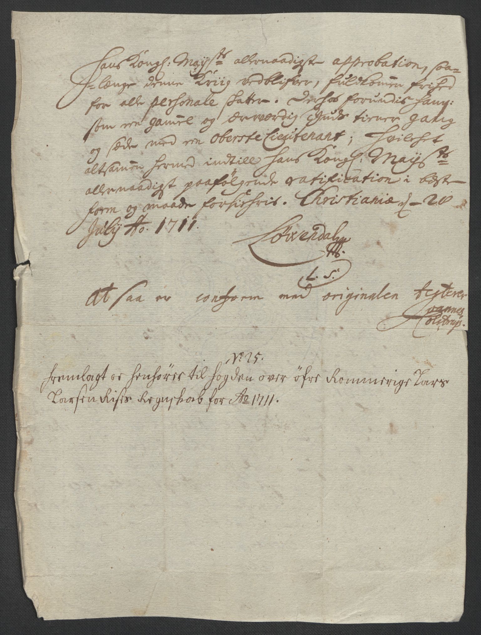 Rentekammeret inntil 1814, Reviderte regnskaper, Fogderegnskap, AV/RA-EA-4092/R12/L0720: Fogderegnskap Øvre Romerike, 1710-1711, p. 484