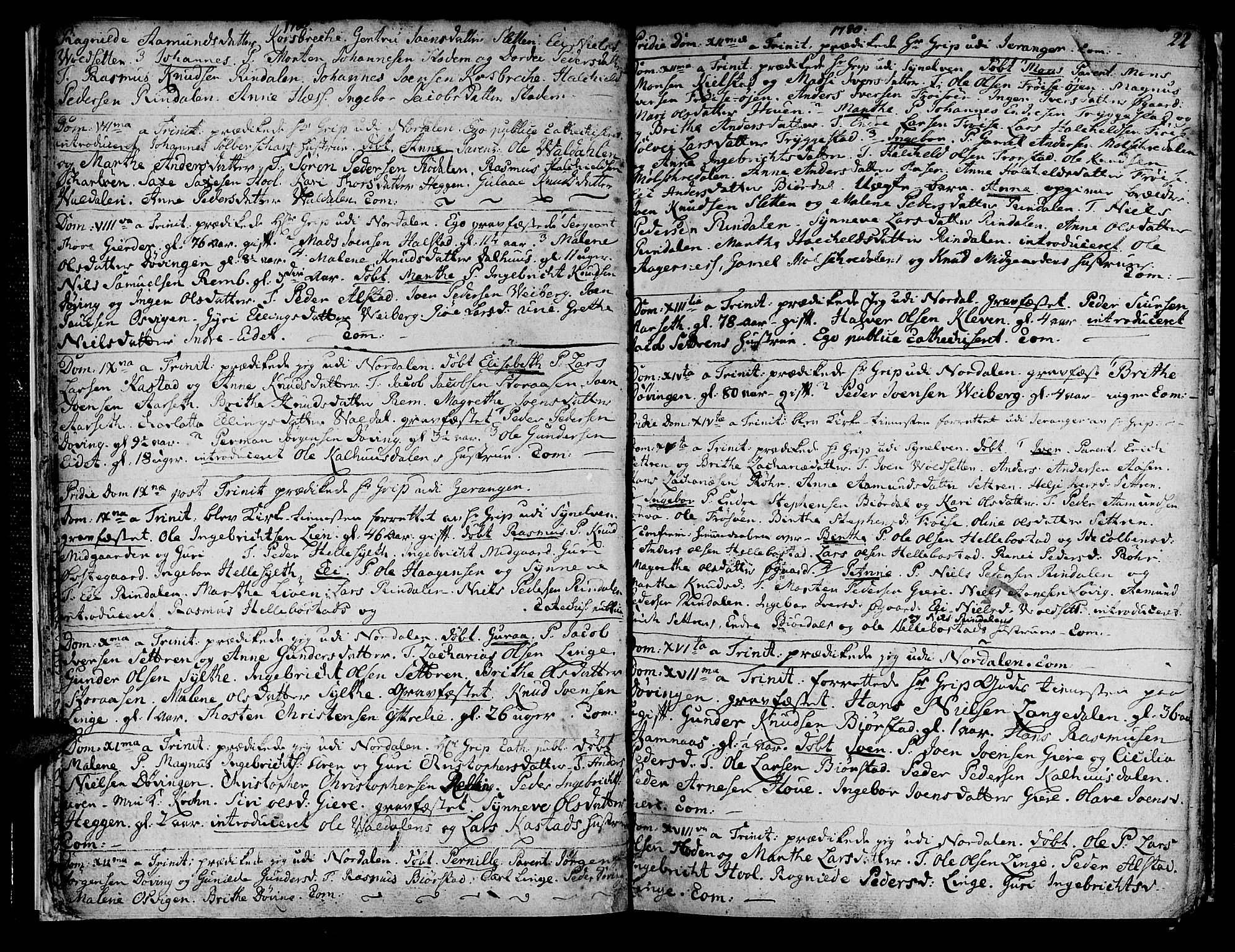 Ministerialprotokoller, klokkerbøker og fødselsregistre - Møre og Romsdal, SAT/A-1454/519/L0245: Parish register (official) no. 519A04, 1774-1816, p. 22