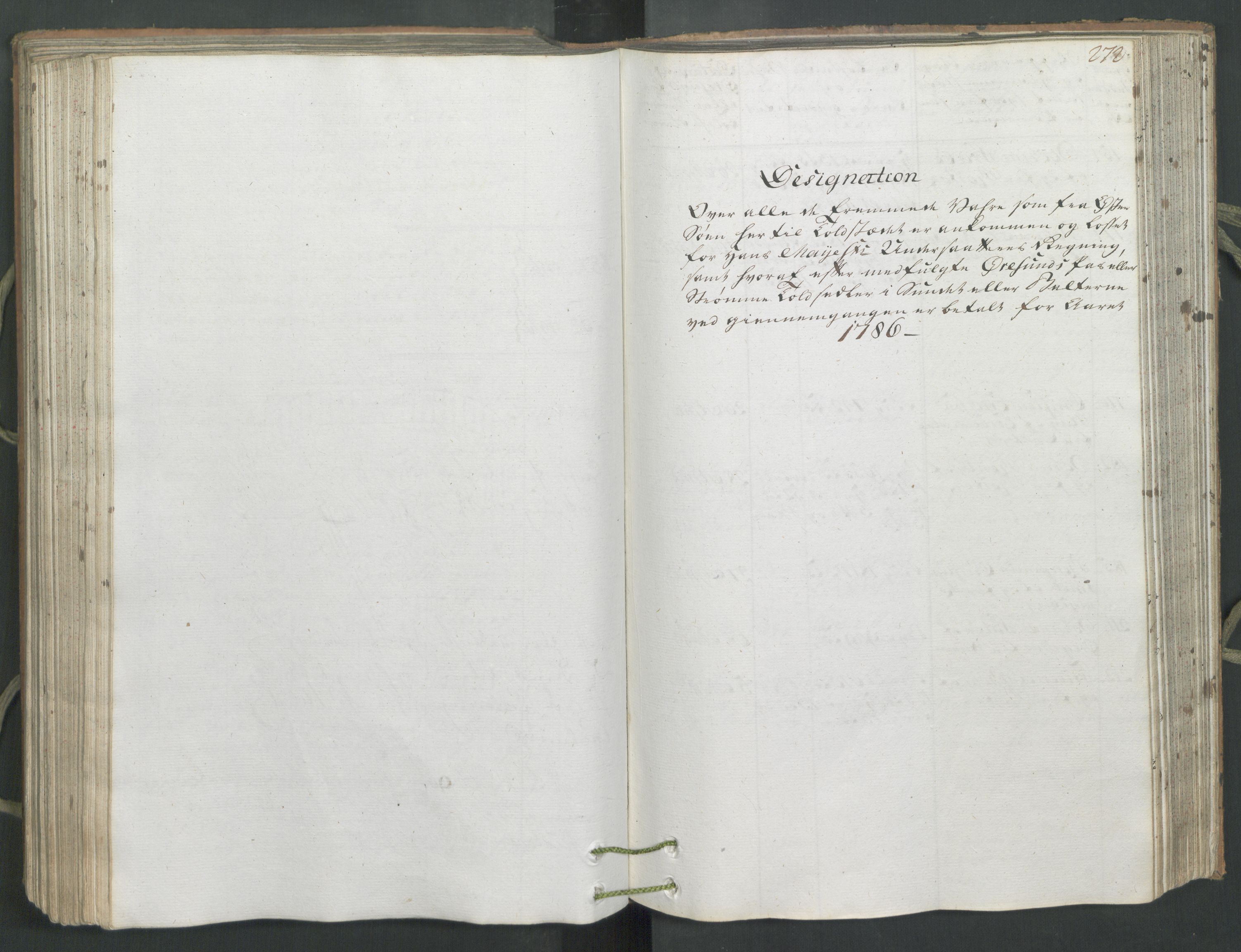Generaltollkammeret, tollregnskaper, AV/RA-EA-5490/R26/L0222/0001: Tollregnskaper Bergen A / Inngående hovedtollbok, 1786, p. 271b-272a