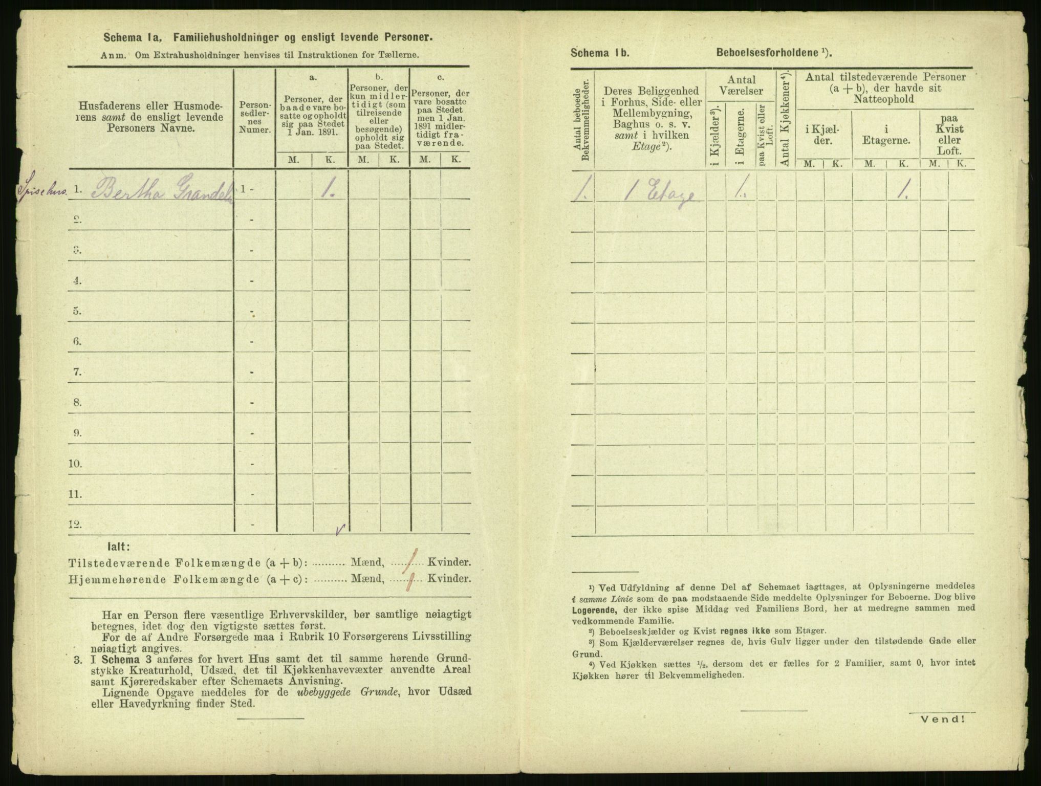 RA, 1891 census for 0301 Kristiania, 1891, p. 90061