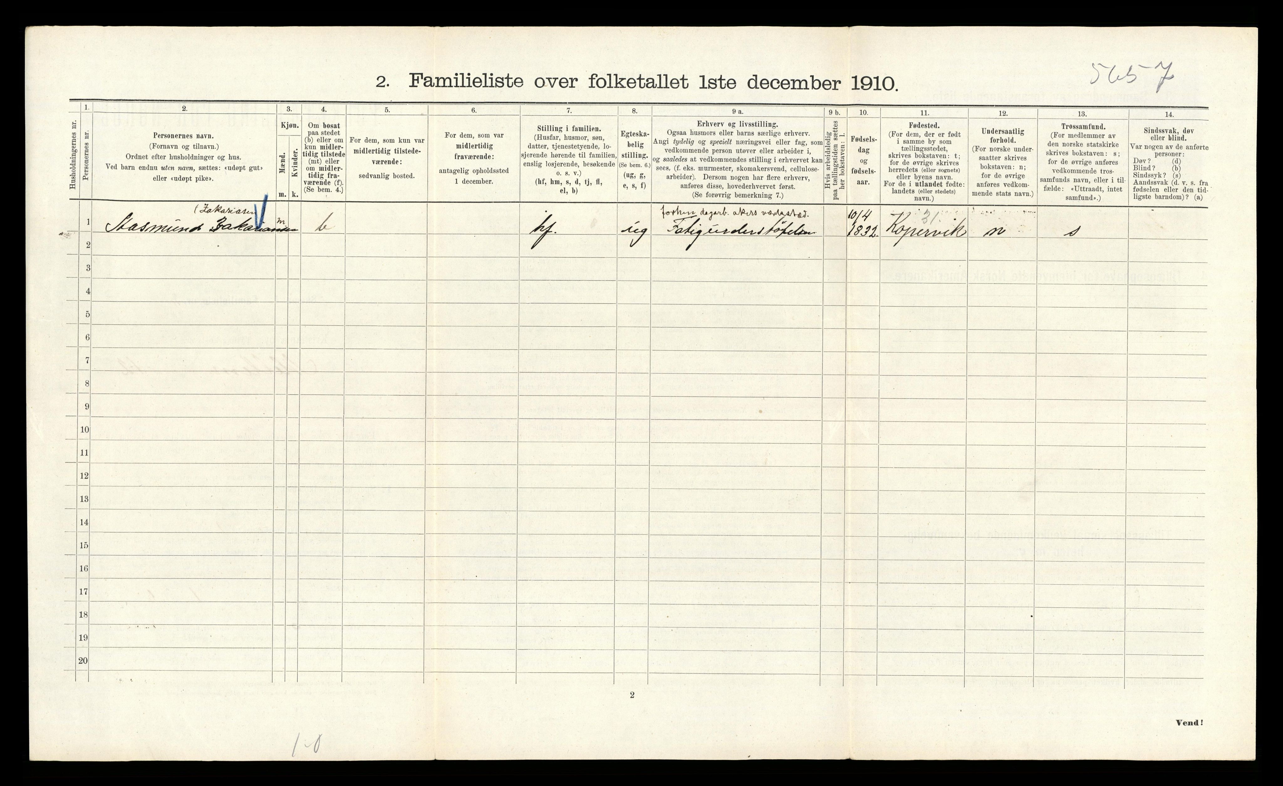 RA, 1910 census for Kristiania, 1910, p. 63490