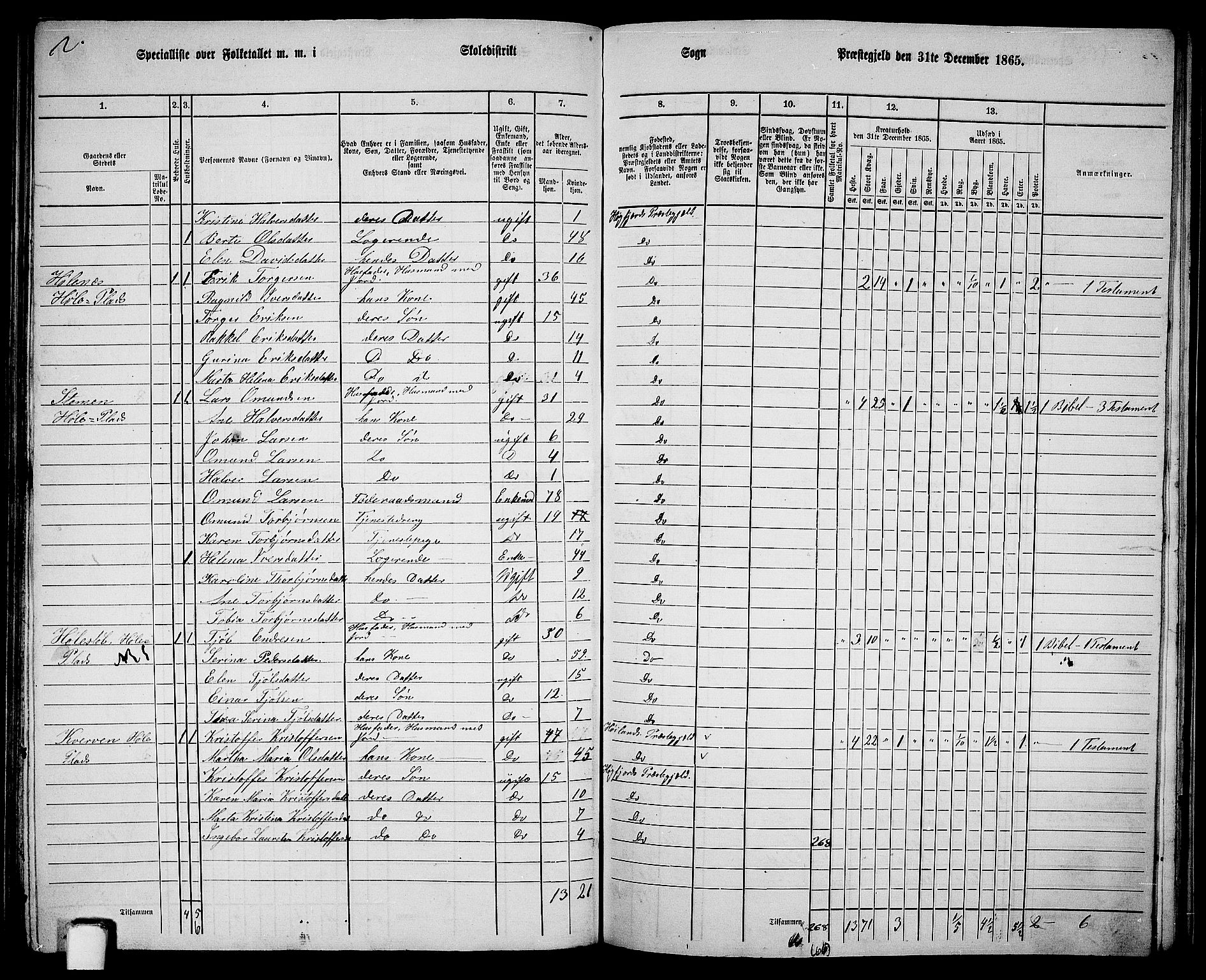 RA, 1865 census for Høgsfjord, 1865, p. 112