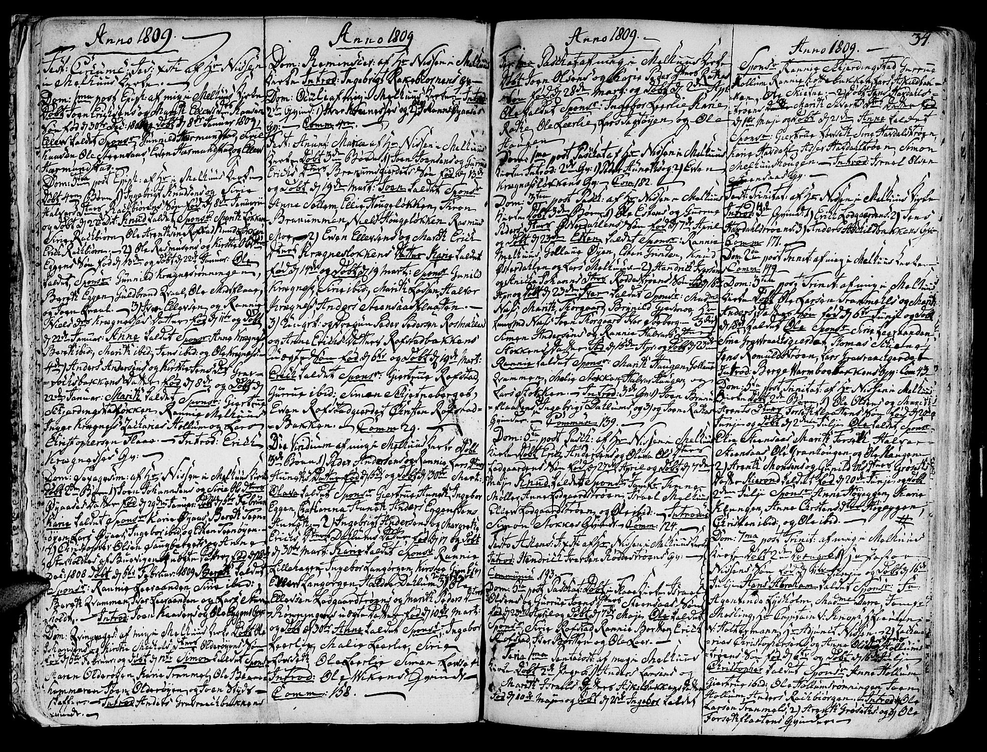 Ministerialprotokoller, klokkerbøker og fødselsregistre - Sør-Trøndelag, SAT/A-1456/691/L1061: Parish register (official) no. 691A02 /1, 1768-1815, p. 34