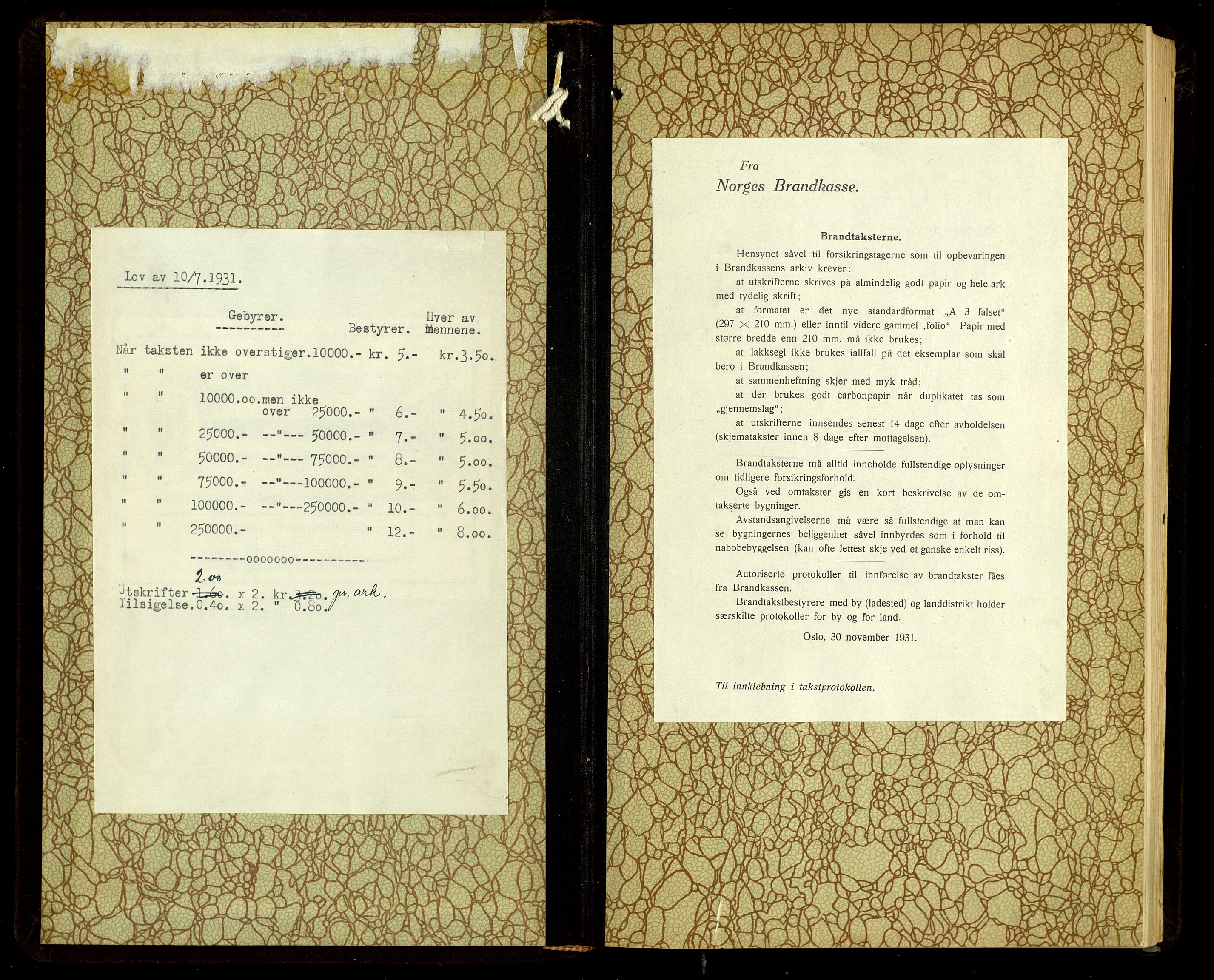 Norges Brannkasse, Gjøvik, AV/SAH-NBRANG-045/F/L0008: Branntakstprotokoll, 1931-1942