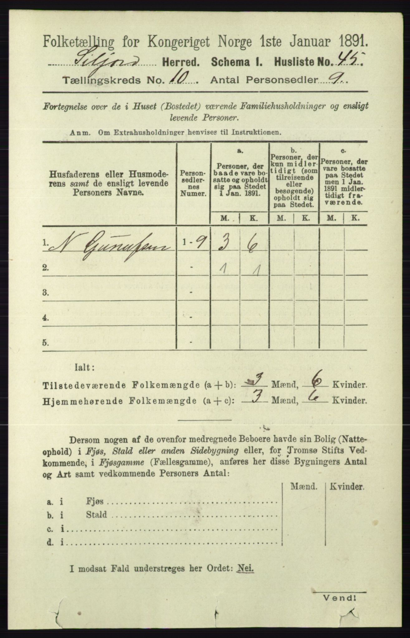 RA, 1891 census for 0828 Seljord, 1891, p. 3448