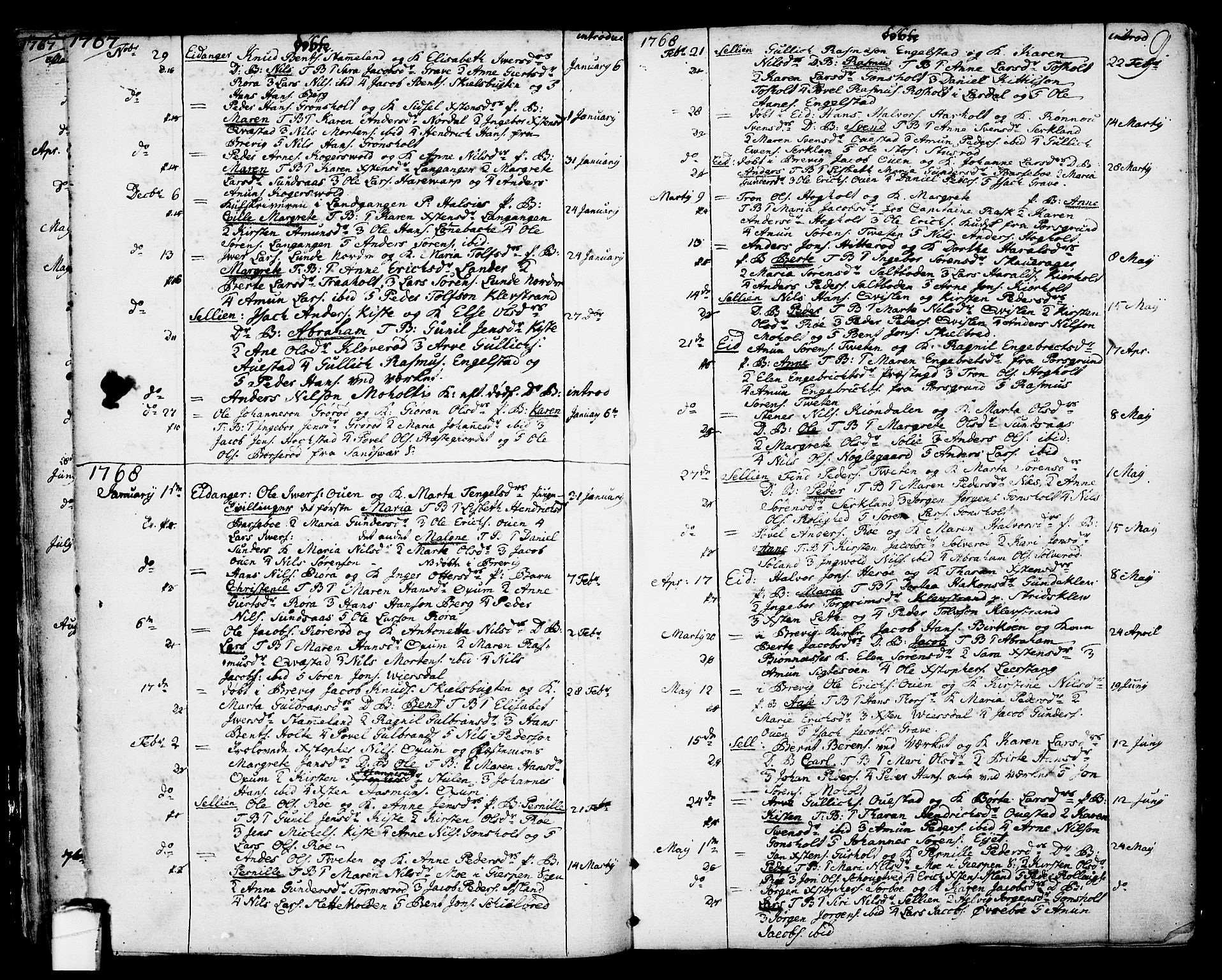 Eidanger kirkebøker, AV/SAKO-A-261/F/Fa/L0006: Parish register (official) no. 6, 1764-1814, p. 9