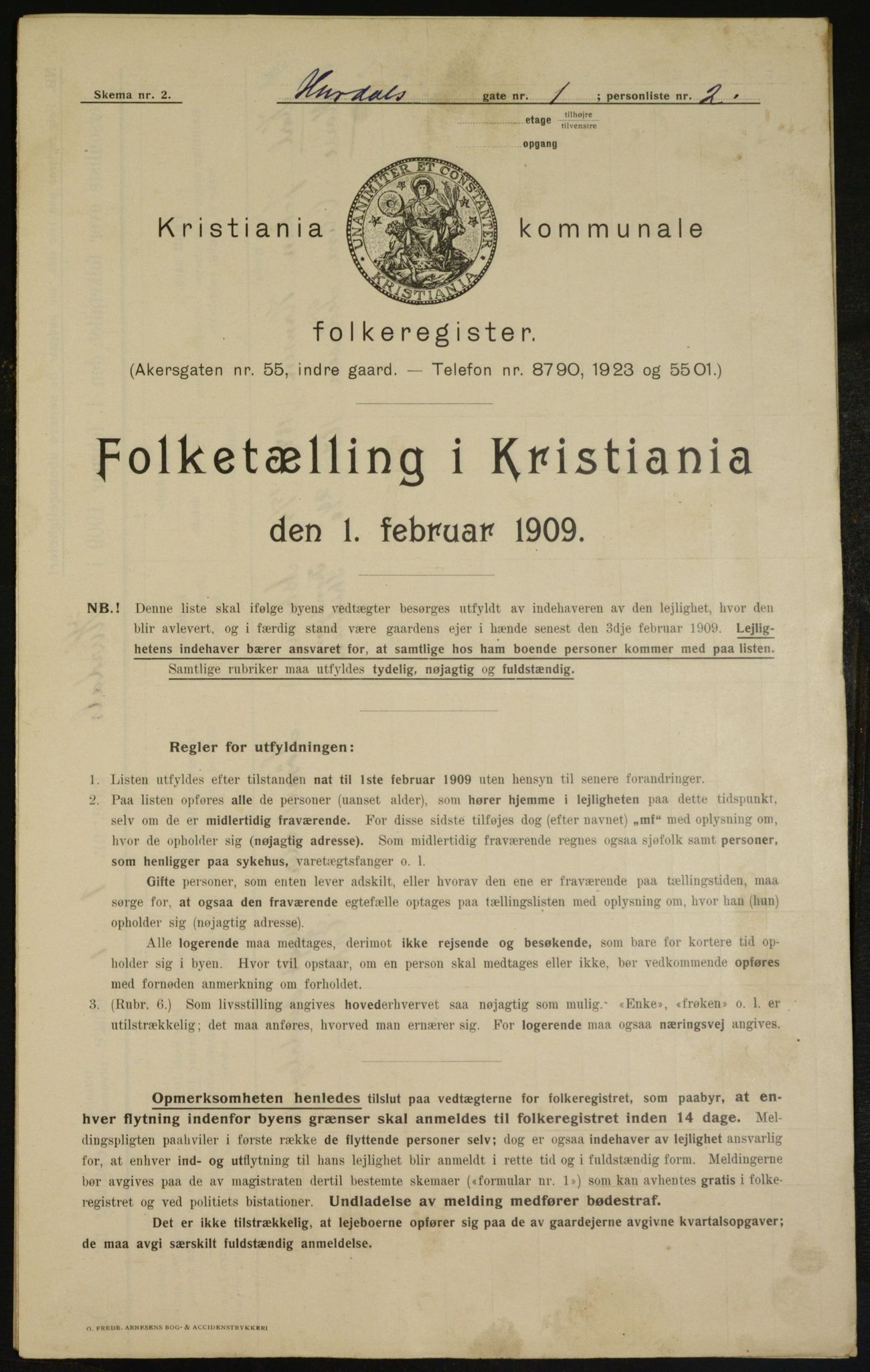 OBA, Municipal Census 1909 for Kristiania, 1909, p. 38365