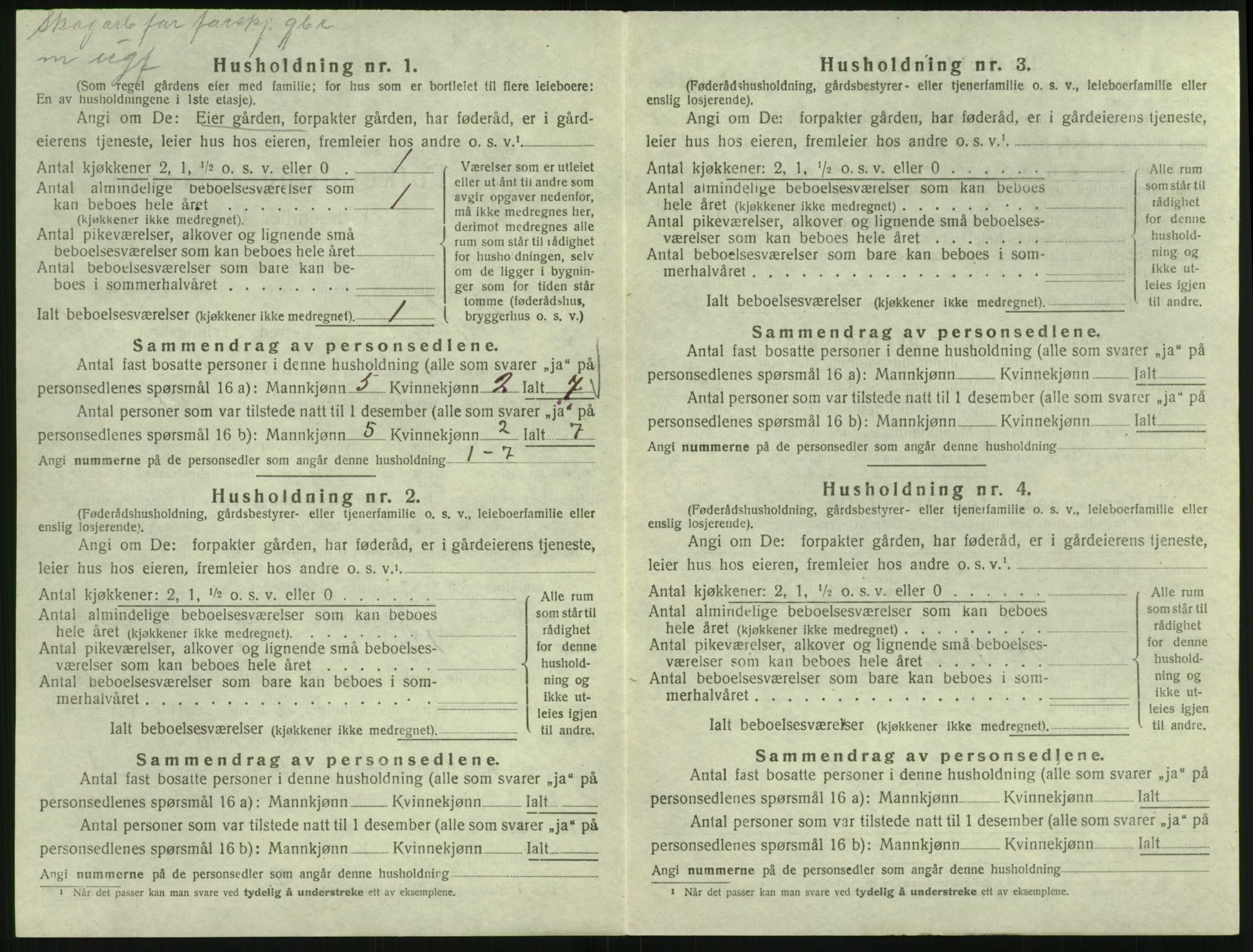 SAK, 1920 census for Froland, 1920, p. 630