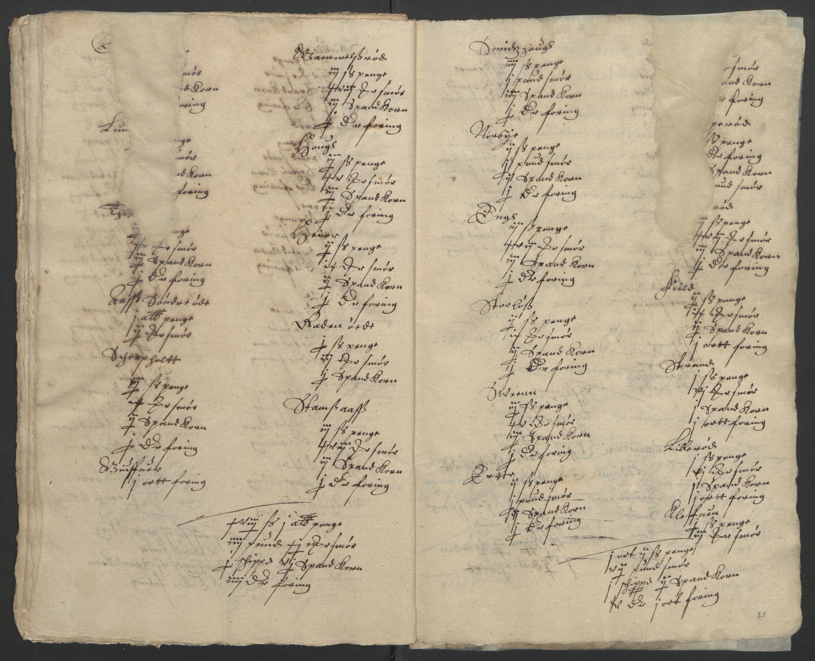 Stattholderembetet 1572-1771, AV/RA-EA-2870/Ek/L0002/0001: Jordebøker til utlikning av garnisonsskatt 1624-1626: / Jordebøker for noen vikværske len, 1624-1626, p. 71