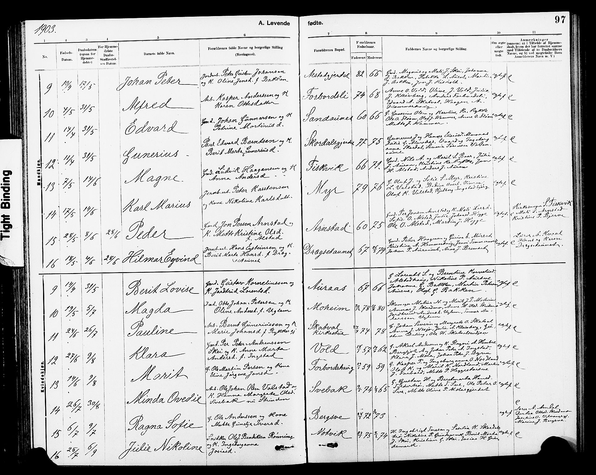 Ministerialprotokoller, klokkerbøker og fødselsregistre - Nord-Trøndelag, SAT/A-1458/712/L0103: Parish register (copy) no. 712C01, 1878-1917, p. 97