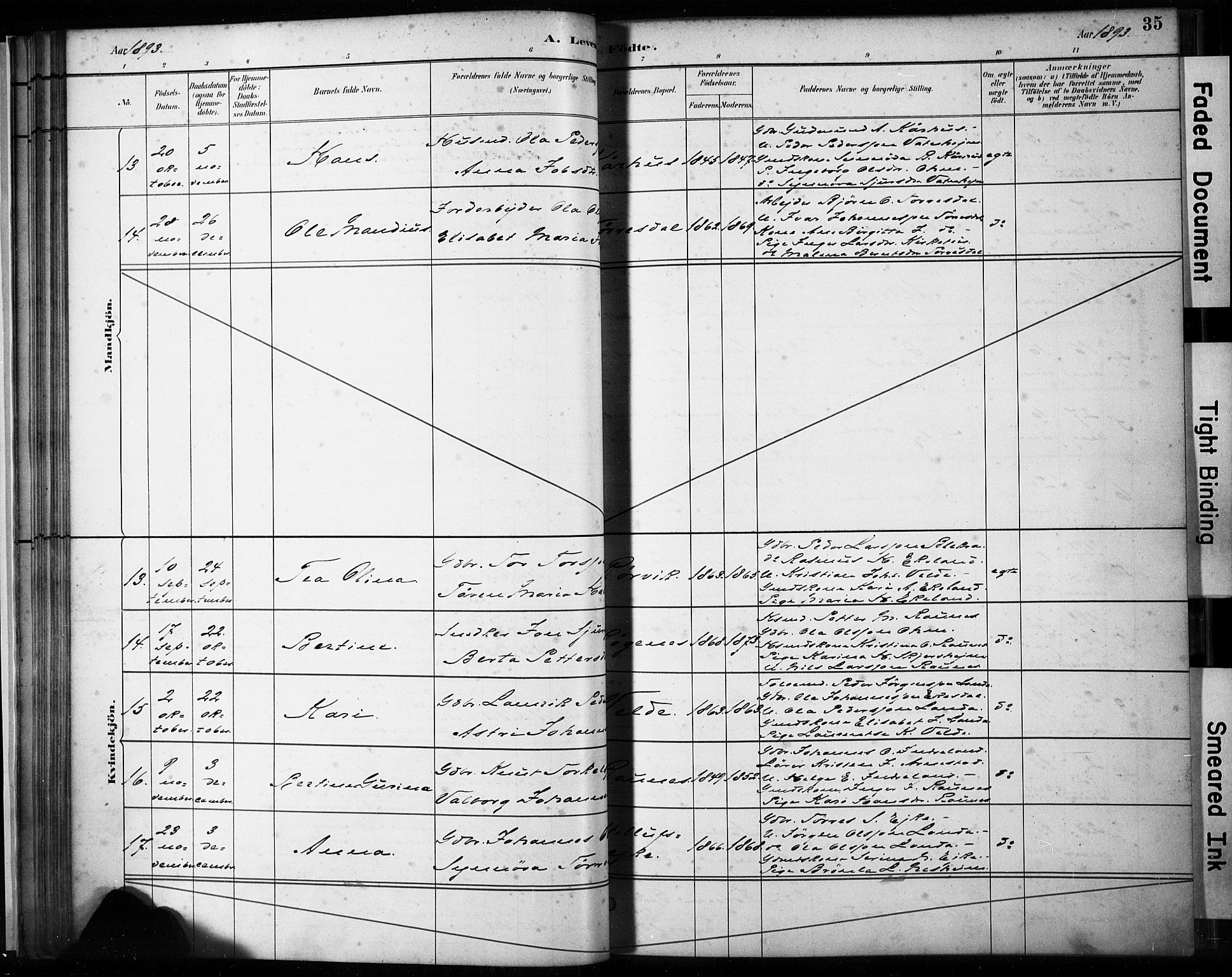 Skjold sokneprestkontor, AV/SAST-A-101847/H/Ha/Haa/L0009: Parish register (official) no. A 9, 1882-1898, p. 35