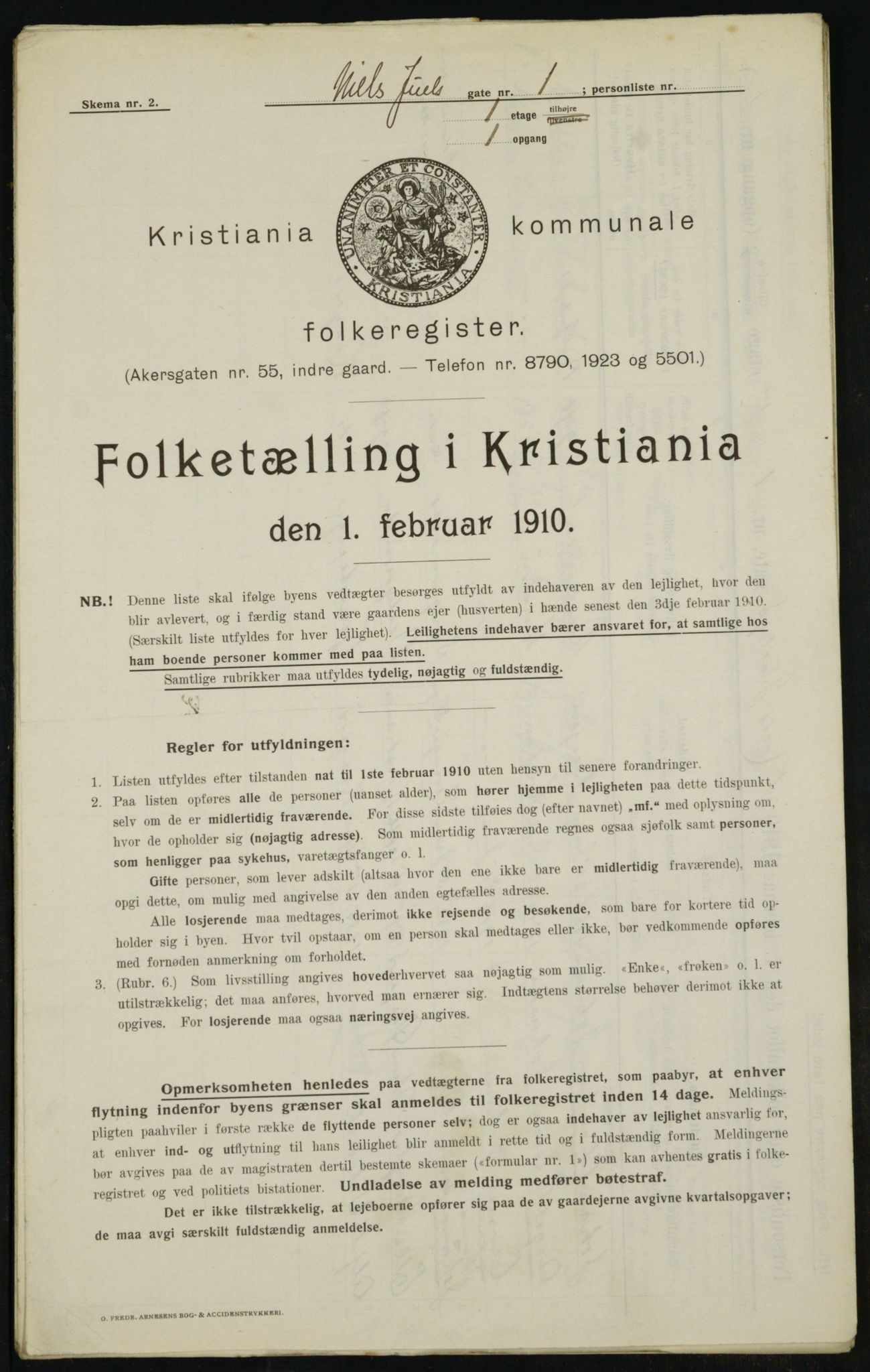 OBA, Municipal Census 1910 for Kristiania, 1910, p. 67765