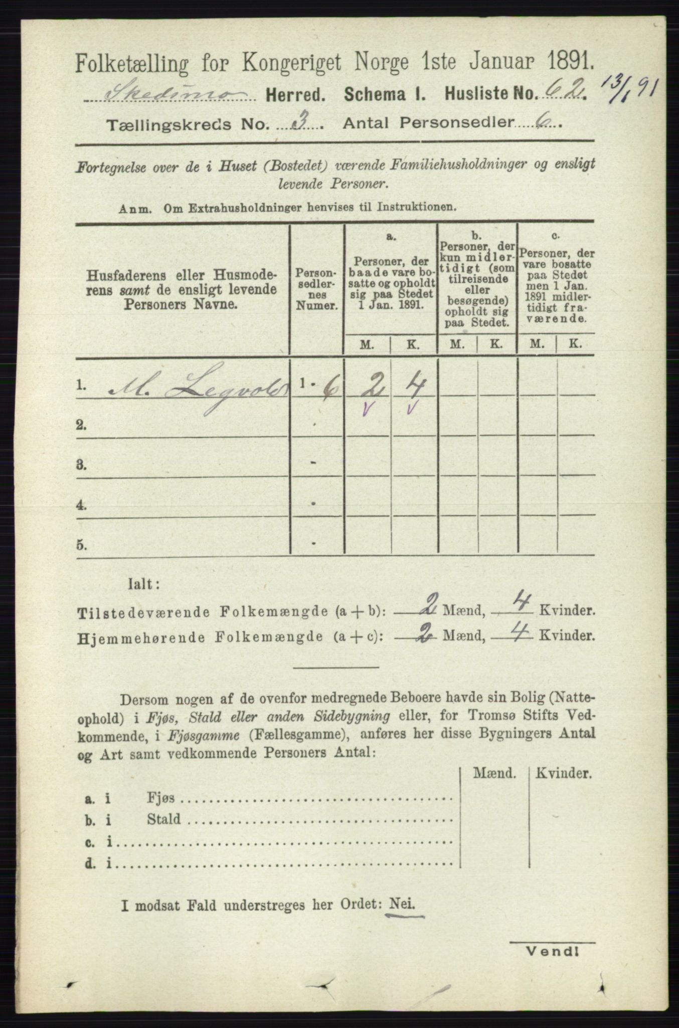 RA, 1891 census for 0231 Skedsmo, 1891, p. 1280