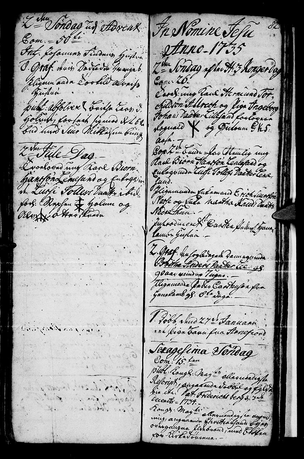 Vik sokneprestembete, AV/SAB-A-81501/H/Haa/Haaa/L0001: Parish register (official) no. A 1 / 2, 1727-1739, p. 82