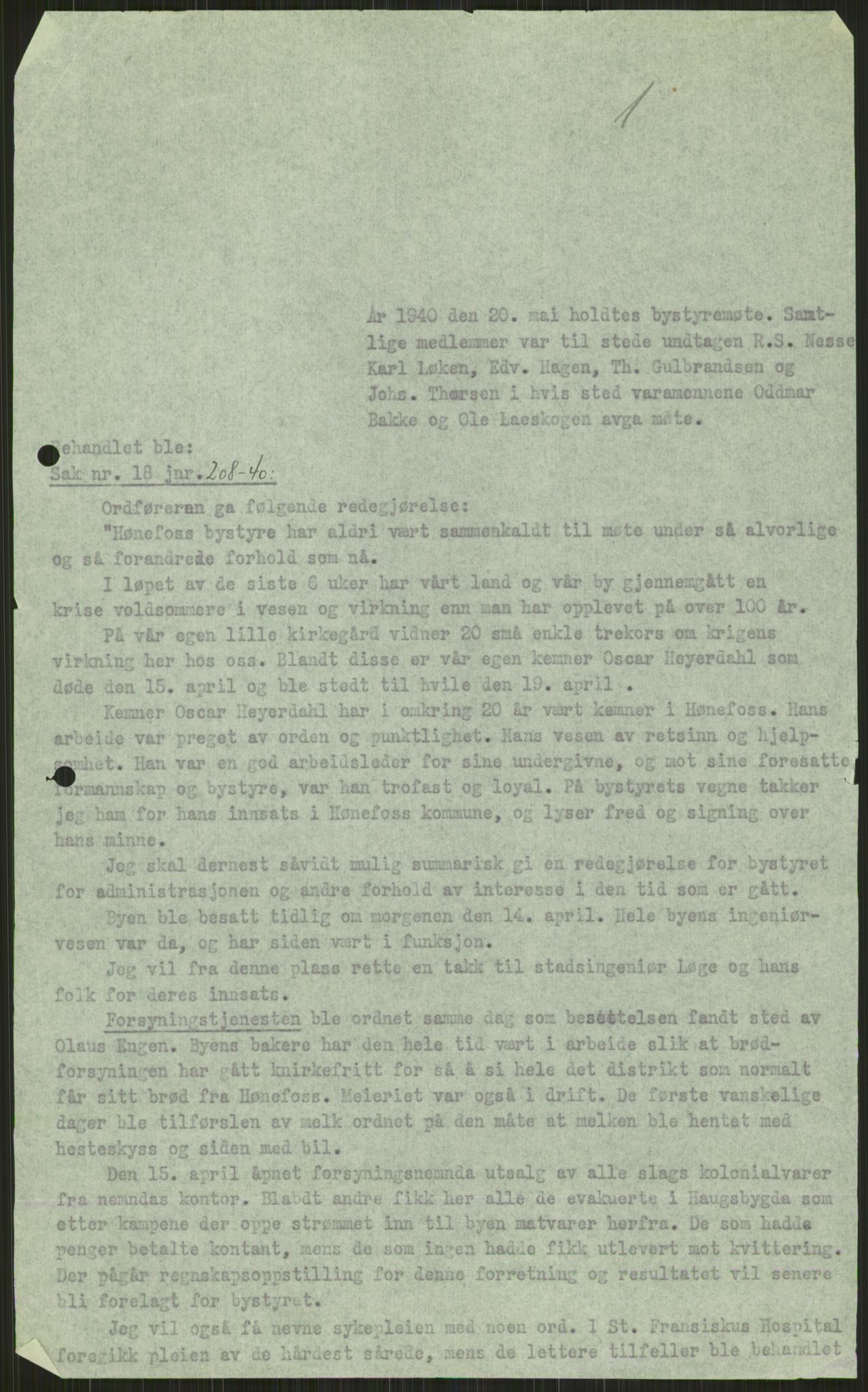 Forsvaret, Forsvarets krigshistoriske avdeling, AV/RA-RAFA-2017/Y/Ya/L0014: II-C-11-31 - Fylkesmenn.  Rapporter om krigsbegivenhetene 1940., 1940, p. 356