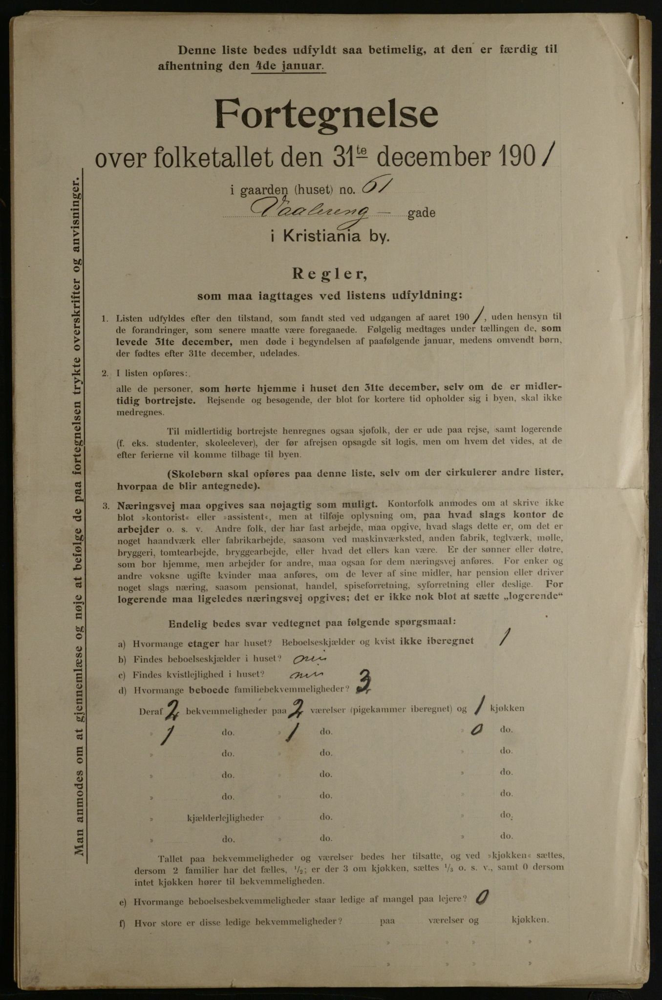 OBA, Municipal Census 1901 for Kristiania, 1901, p. 19166