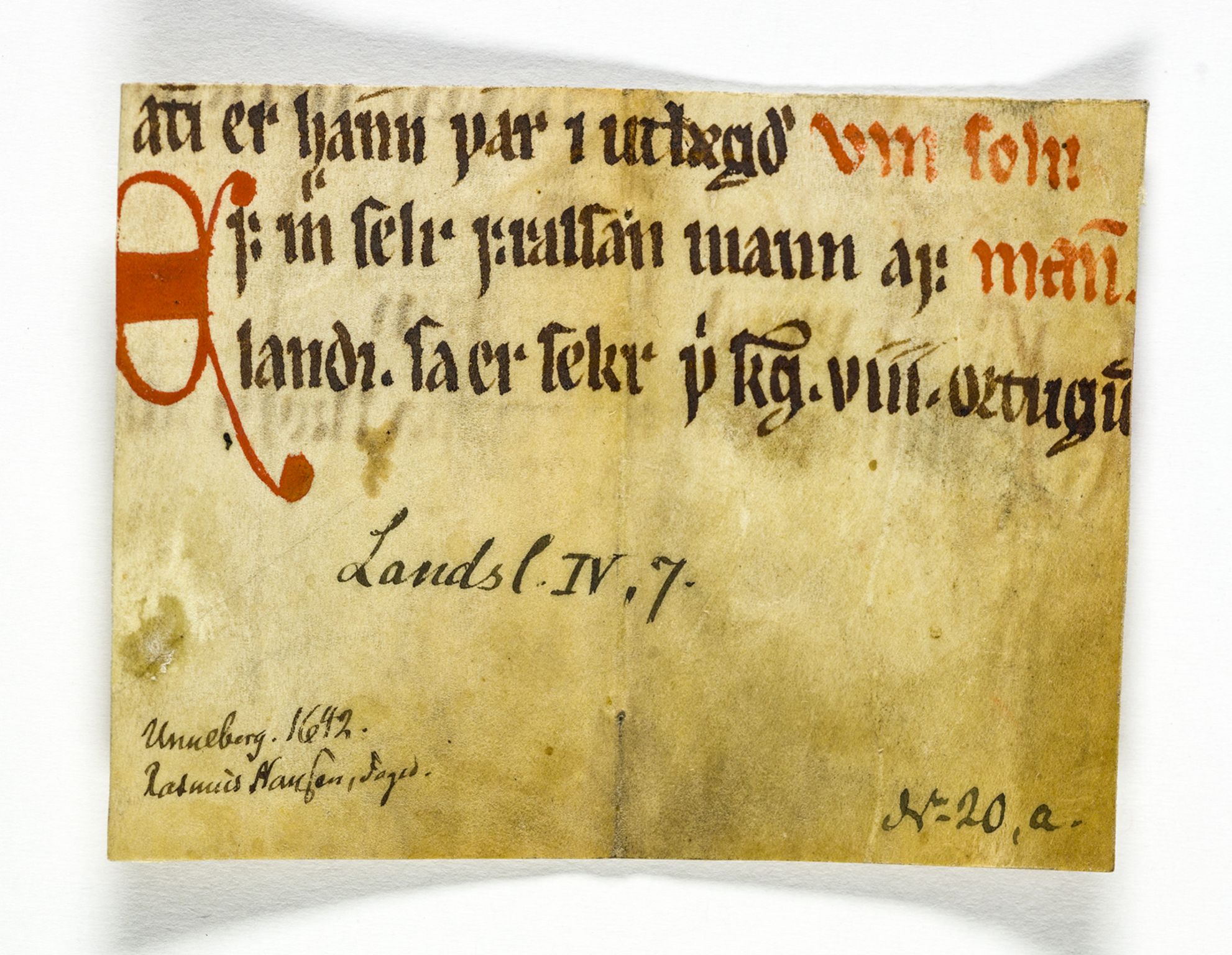 Riksarkivets diplomsamling, AV/RA-EA-5965/F26/L0003: Norrøne membranfragmenter bestand 11-30, 1100-1536, p. 87