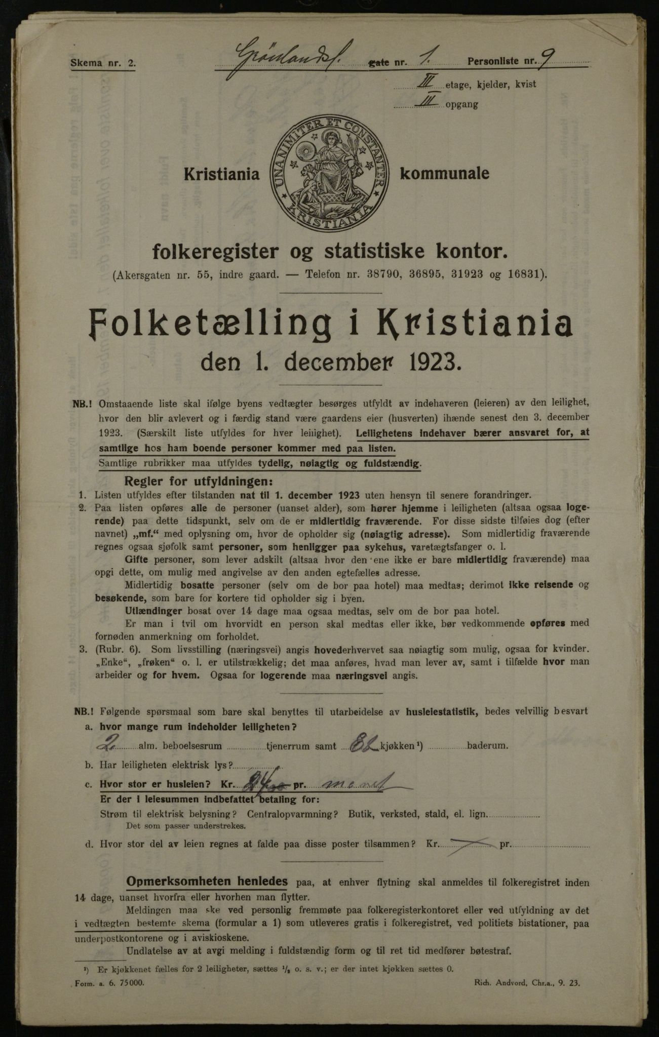 OBA, Municipal Census 1923 for Kristiania, 1923, p. 35370