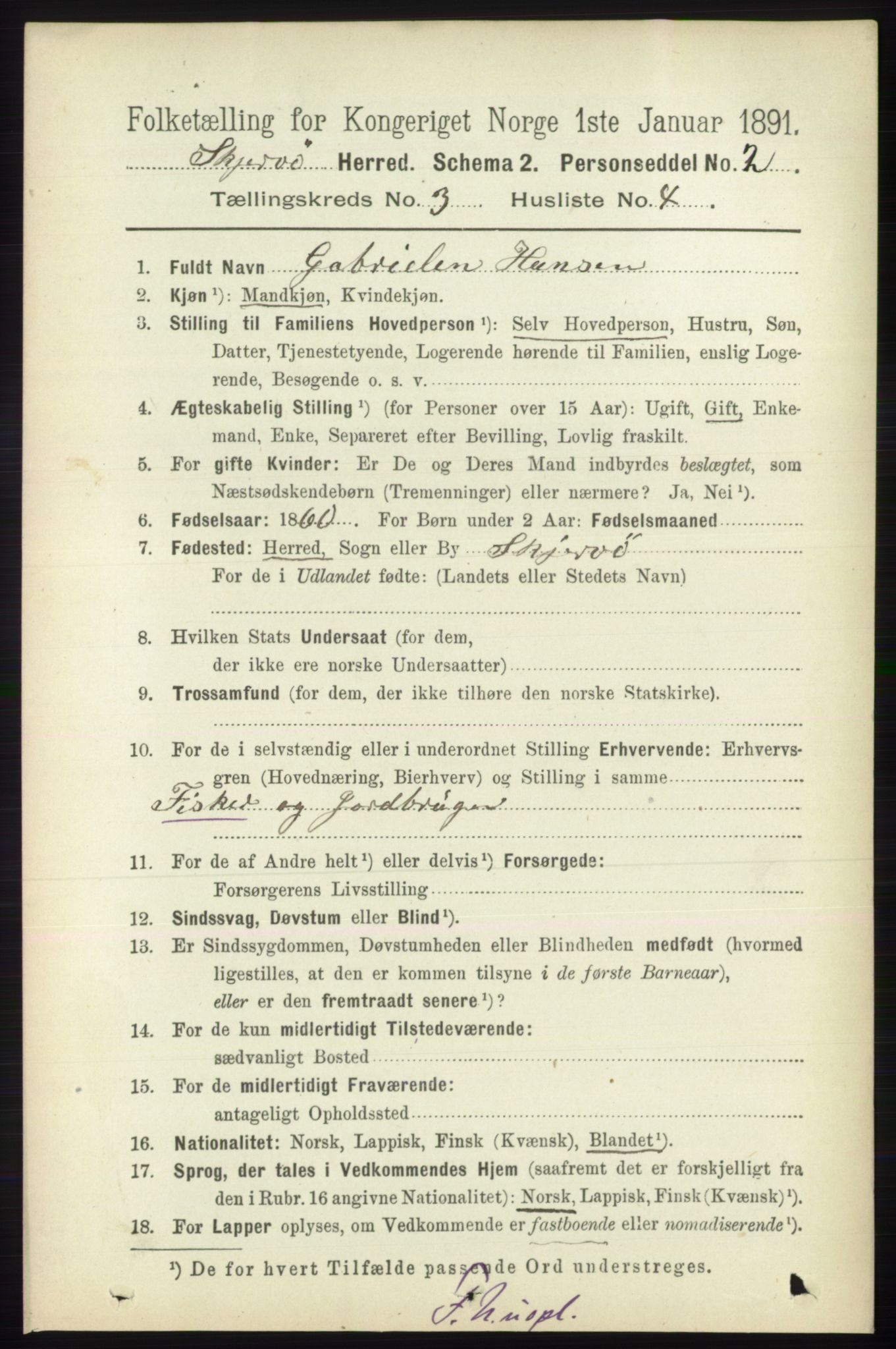 RA, 1891 census for 1941 Skjervøy, 1891, p. 1866