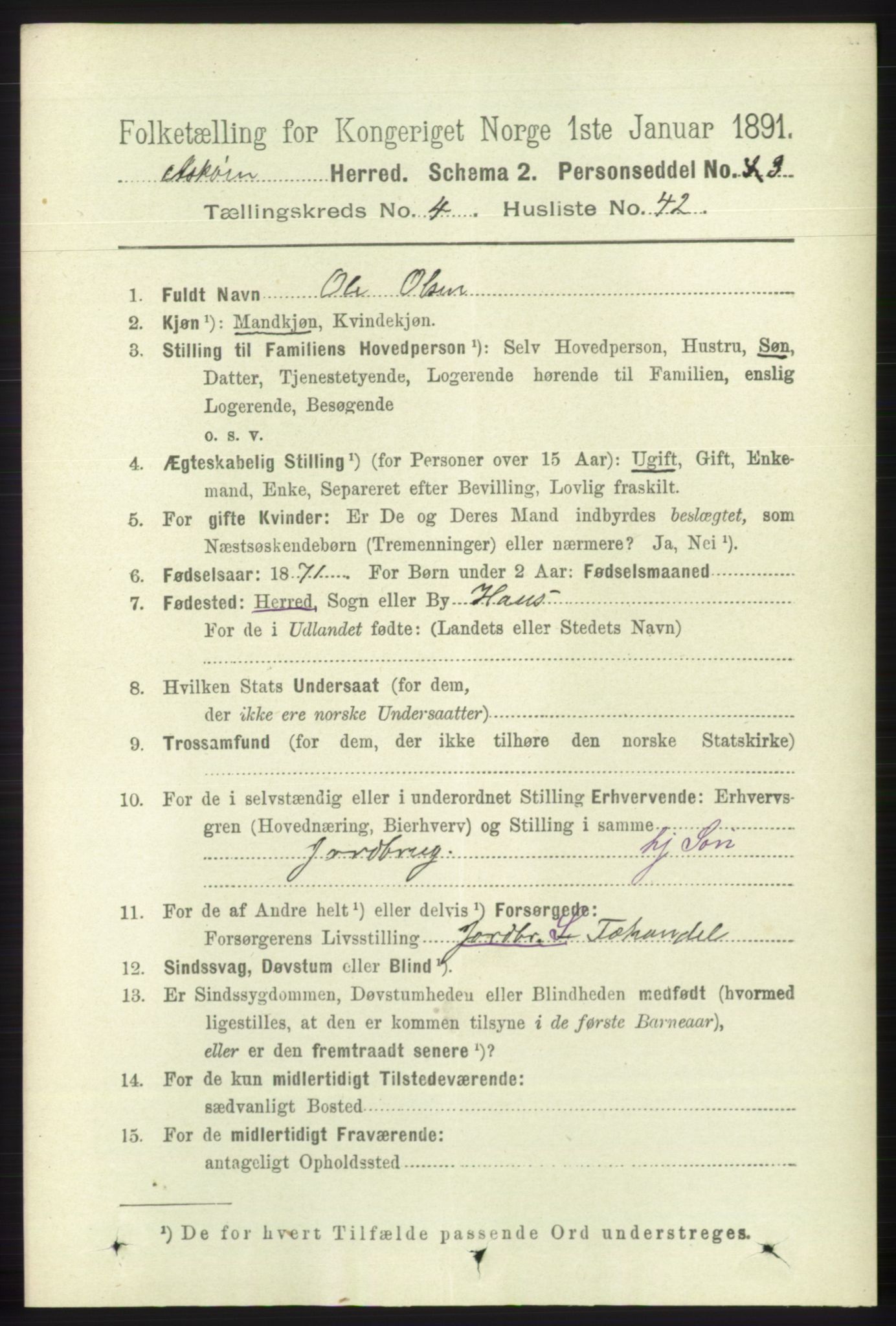 RA, 1891 census for 1247 Askøy, 1891, p. 3196