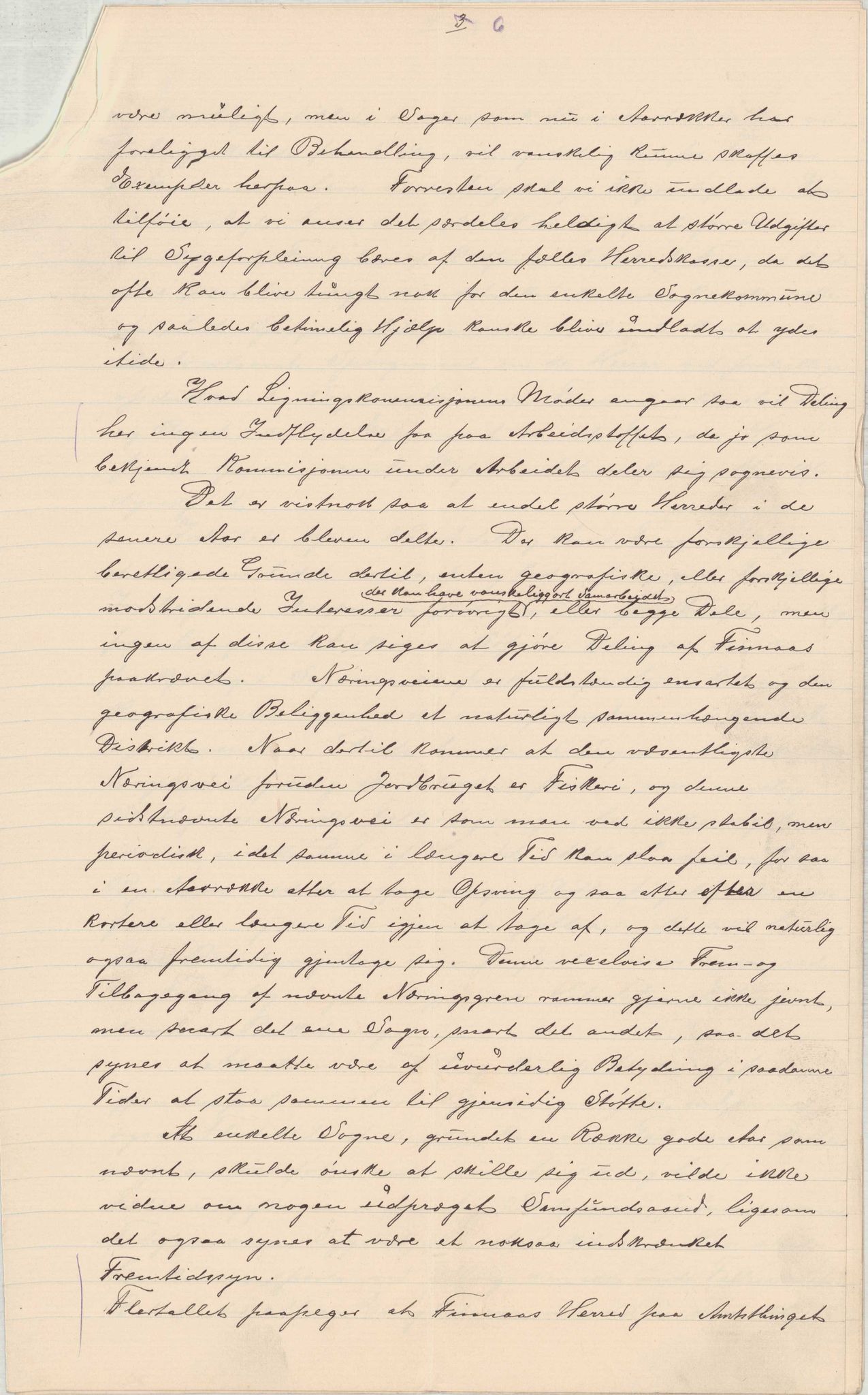 Finnaas kommune. Formannskapet, IKAH/1218a-021/D/Da/L0001/0009: Korrespondanse / saker / Komiteen for deling av Finnås herad. Ymse utgreiingar , 1911, p. 6