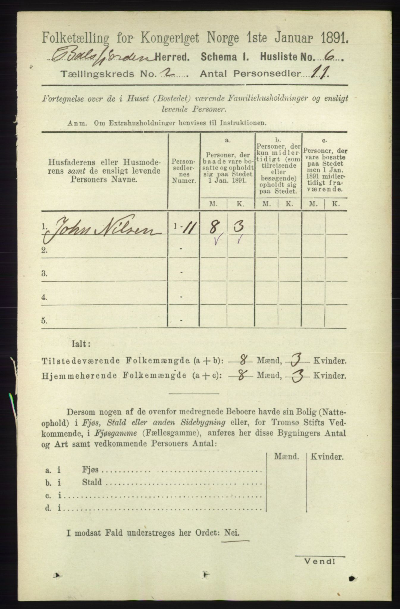 RA, 1891 census for 1933 Balsfjord, 1891, p. 481