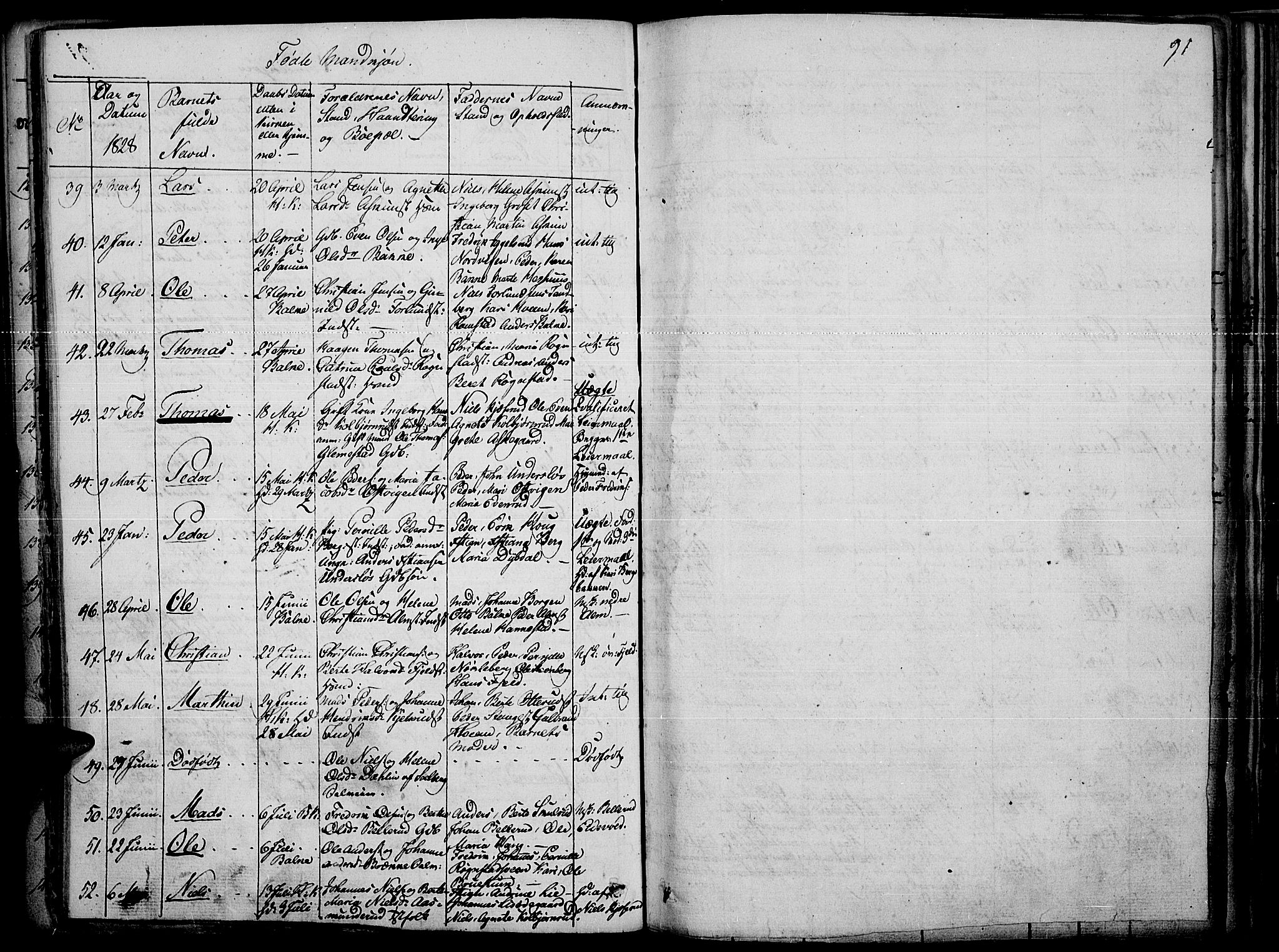 Toten prestekontor, SAH/PREST-102/H/Ha/Haa/L0010: Parish register (official) no. 10, 1820-1828