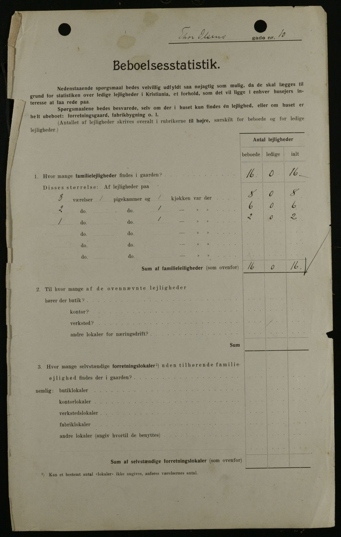 OBA, Municipal Census 1908 for Kristiania, 1908, p. 98457