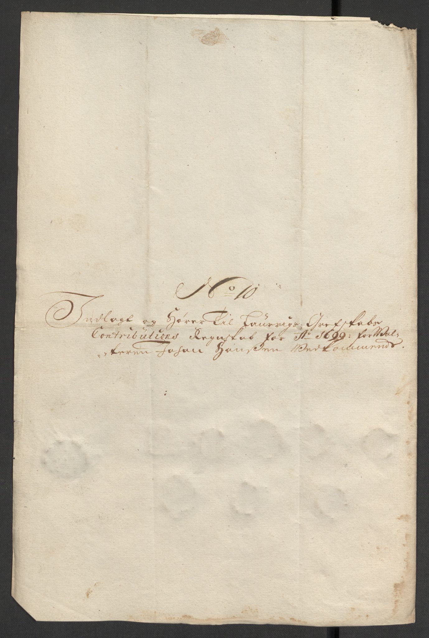Rentekammeret inntil 1814, Reviderte regnskaper, Fogderegnskap, RA/EA-4092/R33/L1976: Fogderegnskap Larvik grevskap, 1698-1701, p. 176
