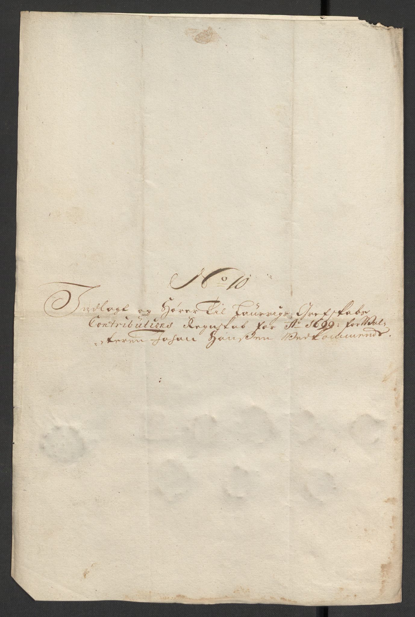 Rentekammeret inntil 1814, Reviderte regnskaper, Fogderegnskap, AV/RA-EA-4092/R33/L1976: Fogderegnskap Larvik grevskap, 1698-1701, p. 176