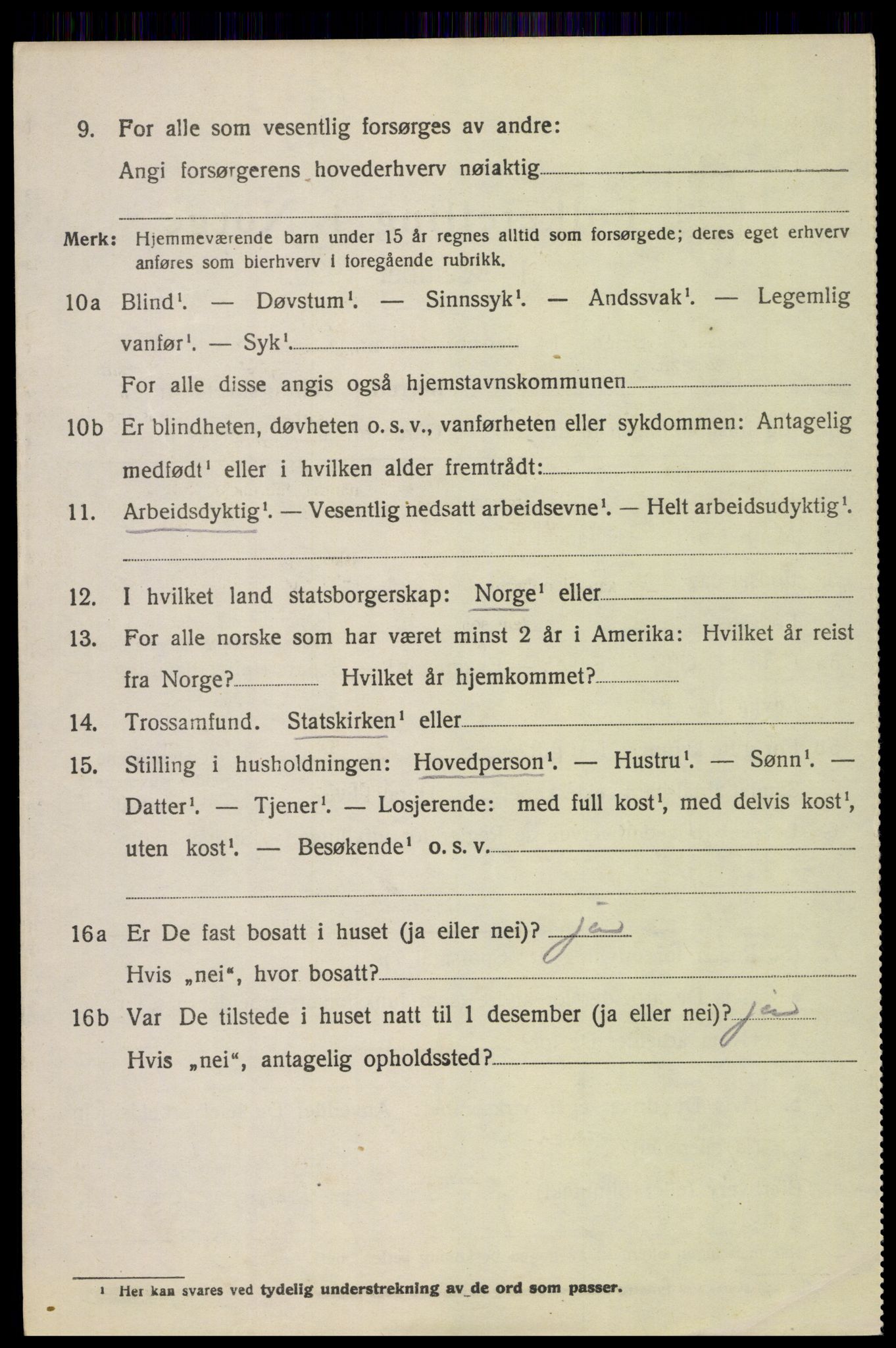 SAH, 1920 census for Lesja, 1920, p. 4695