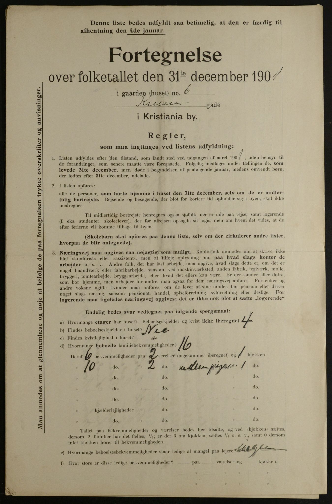 OBA, Municipal Census 1901 for Kristiania, 1901, p. 8435