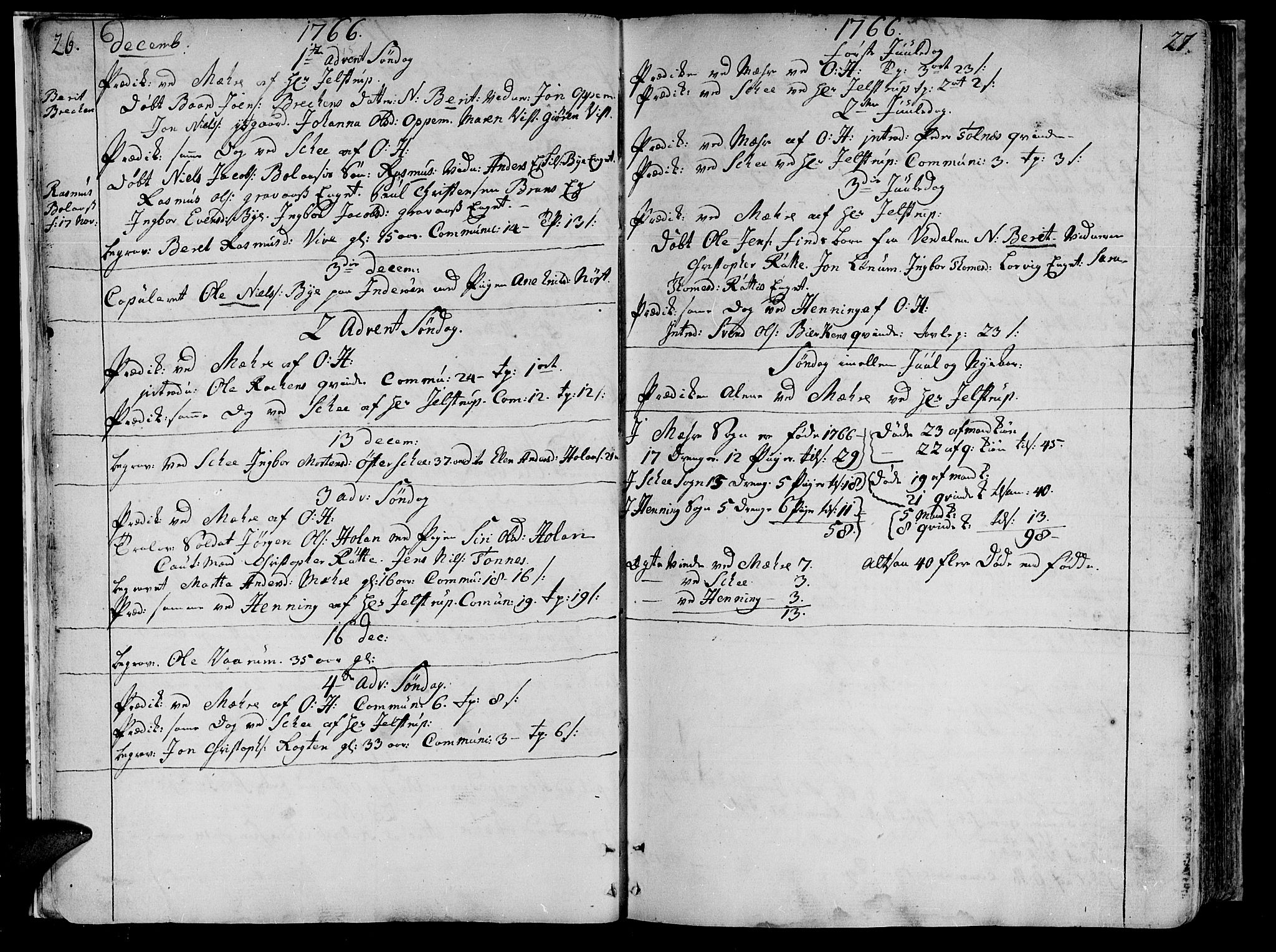 Ministerialprotokoller, klokkerbøker og fødselsregistre - Nord-Trøndelag, SAT/A-1458/735/L0331: Parish register (official) no. 735A02, 1762-1794, p. 26-27
