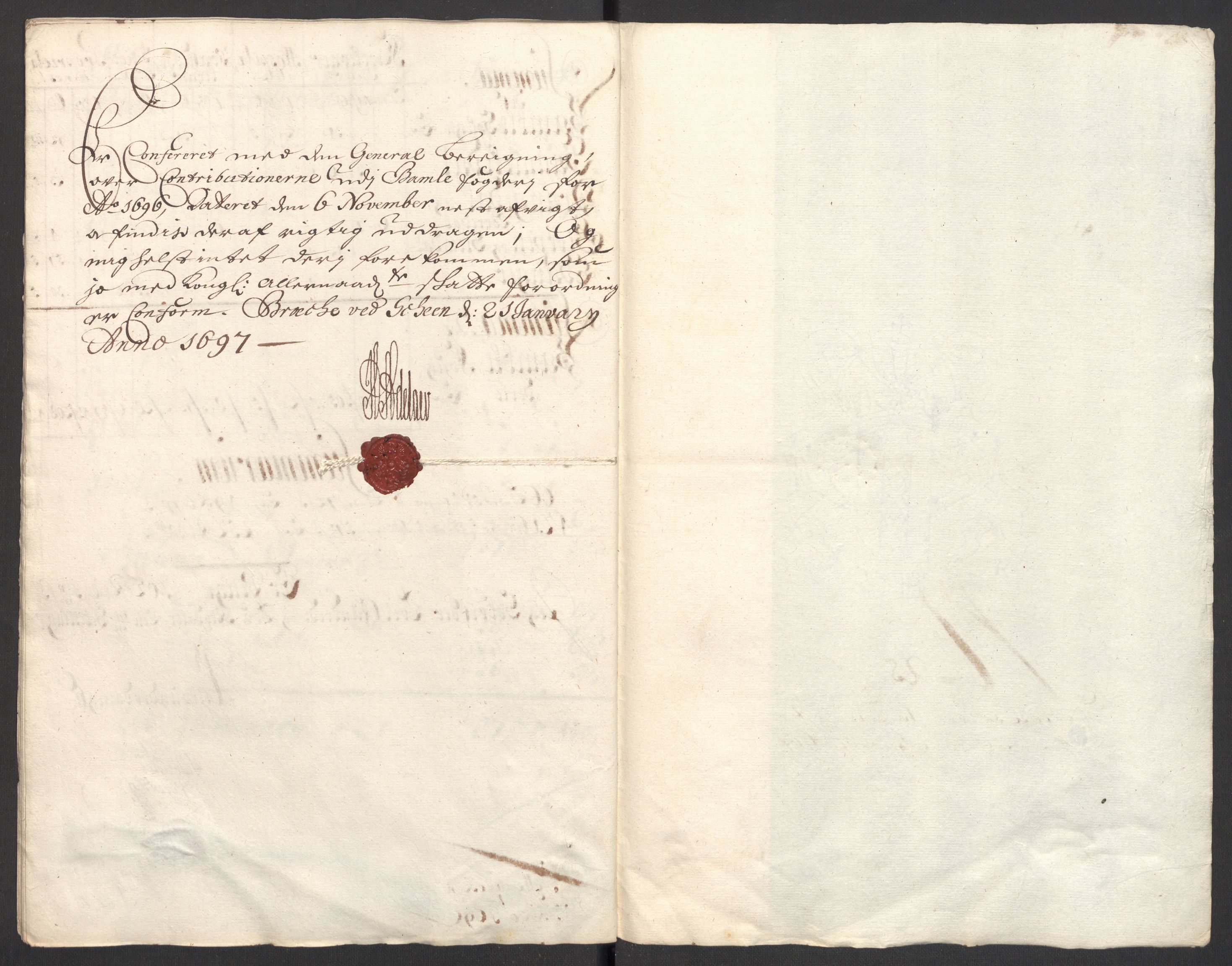 Rentekammeret inntil 1814, Reviderte regnskaper, Fogderegnskap, AV/RA-EA-4092/R36/L2095: Fogderegnskap Øvre og Nedre Telemark og Bamble, 1696, p. 234