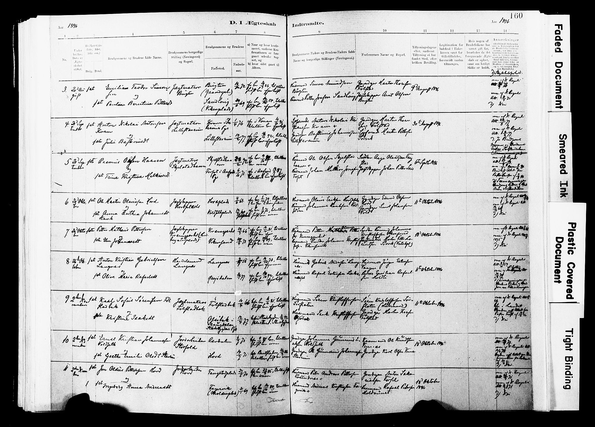 Ministerialprotokoller, klokkerbøker og fødselsregistre - Nord-Trøndelag, SAT/A-1458/744/L0420: Parish register (official) no. 744A04, 1882-1904, p. 160