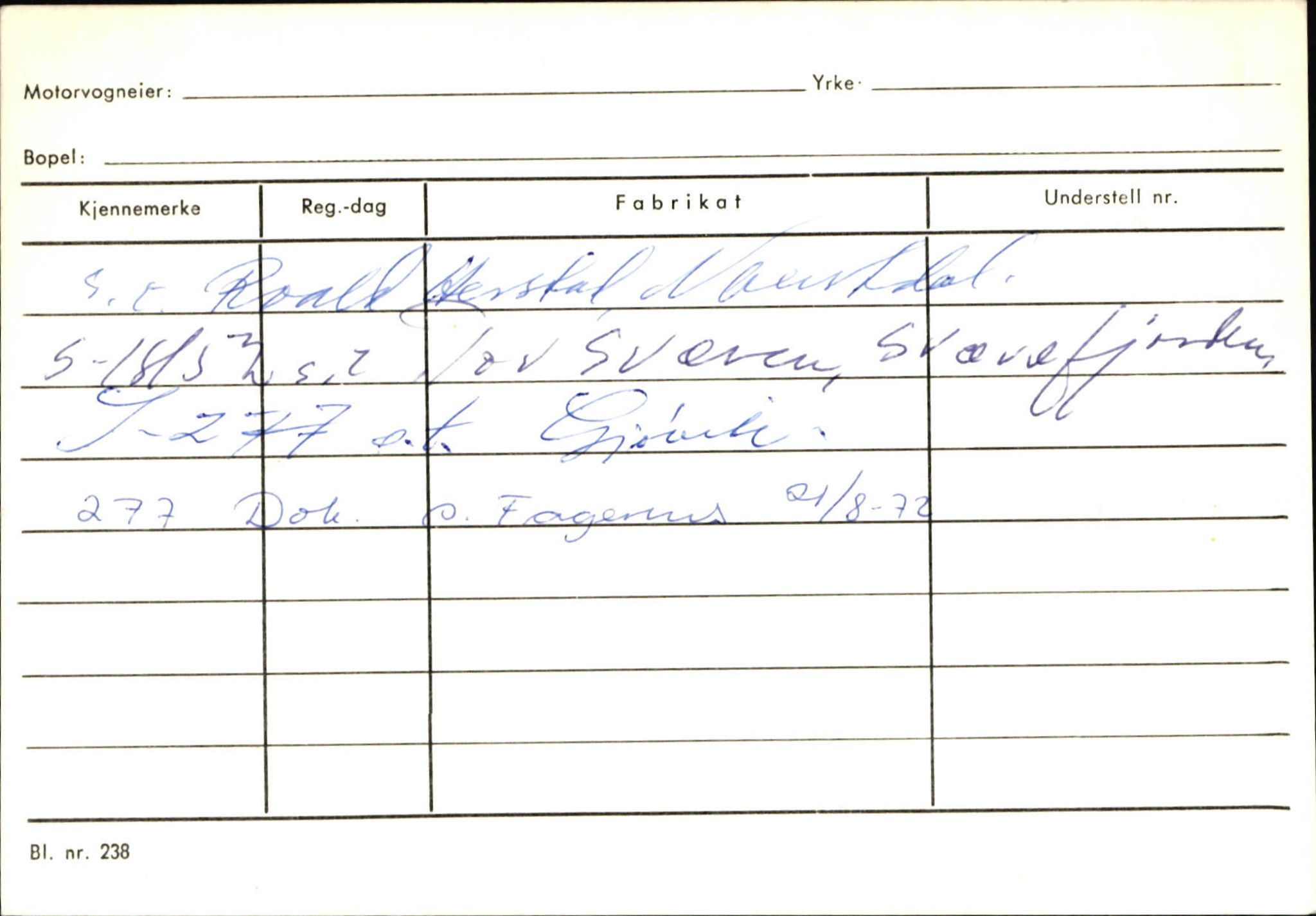 Statens vegvesen, Sogn og Fjordane vegkontor, AV/SAB-A-5301/4/F/L0132: Eigarregister Askvoll A-Å. Balestrand A-Å, 1945-1975, p. 1807