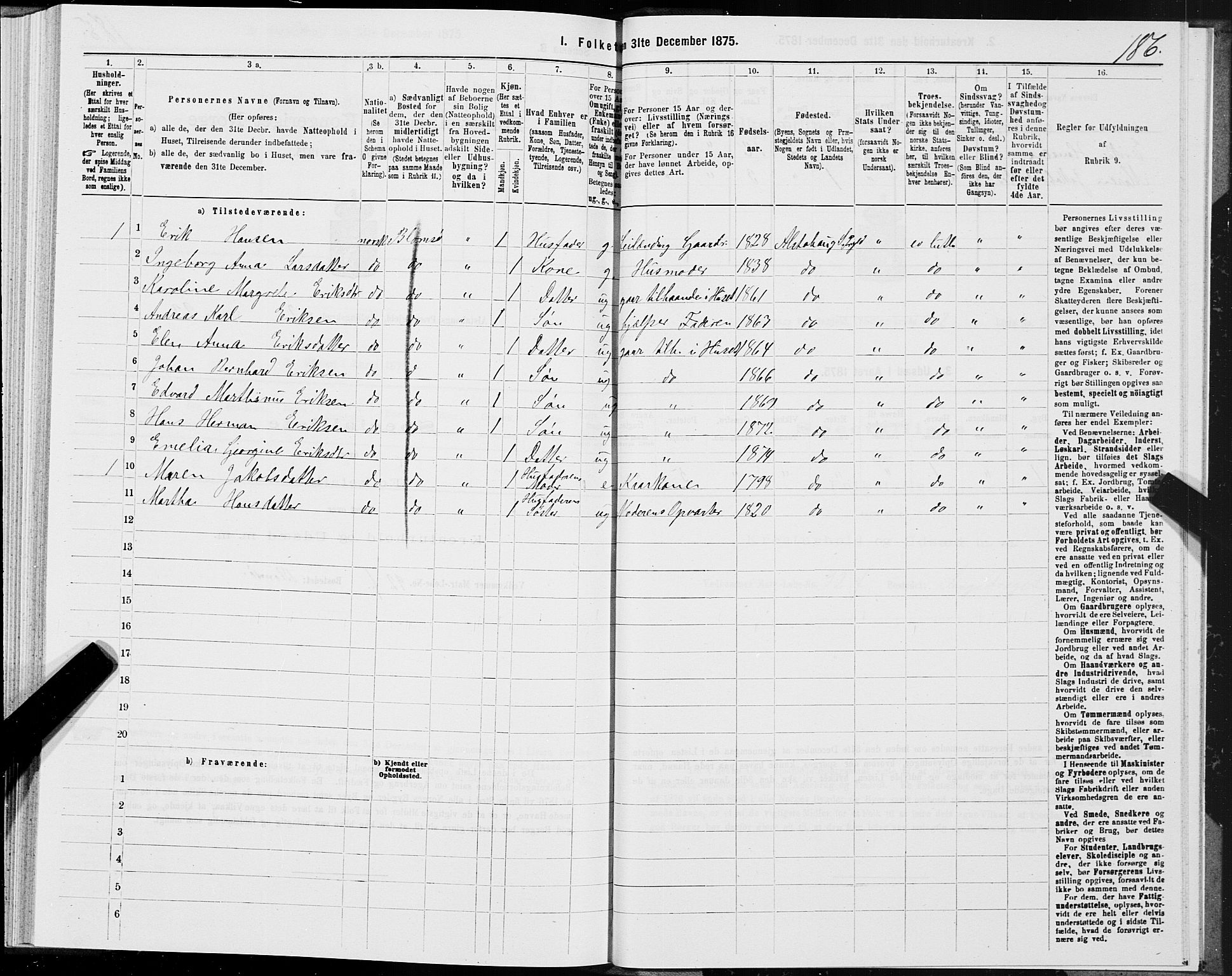 SAT, 1875 census for 1820P Alstahaug, 1875, p. 1786