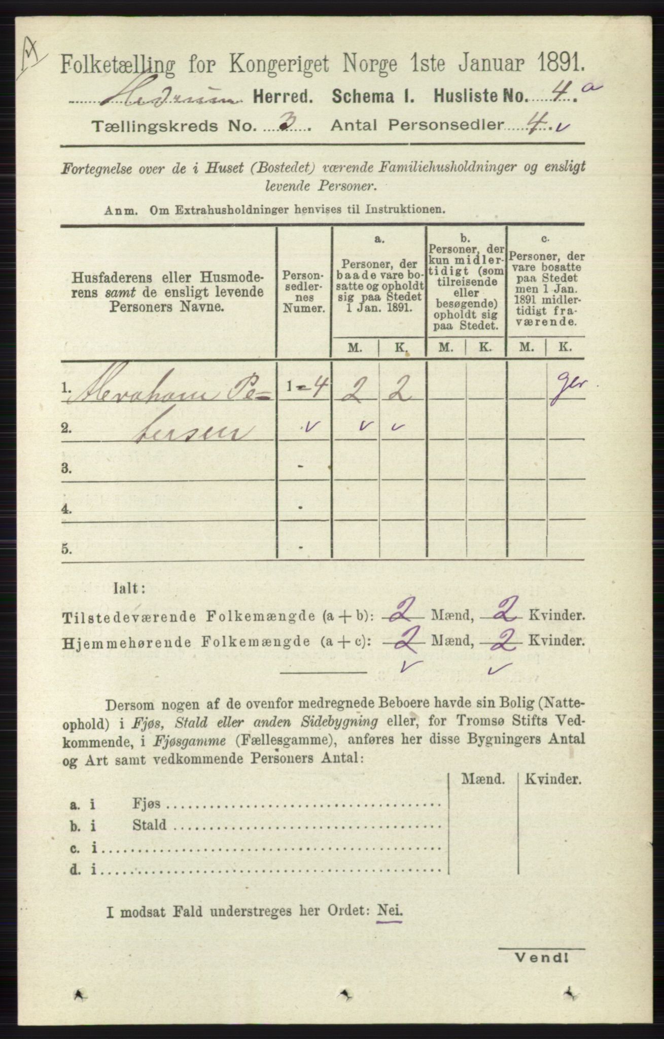 RA, 1891 census for 0727 Hedrum, 1891, p. 924