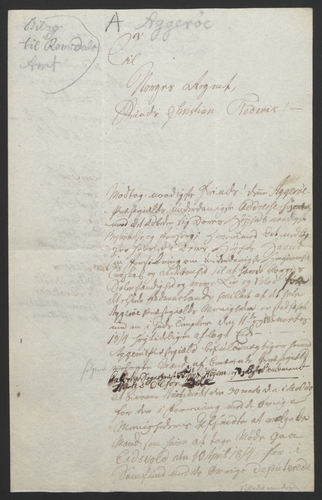 Statsrådssekretariatet, RA/S-1001/D/Db/L0008: Fullmakter for Eidsvollsrepresentantene i 1814. , 1814, p. 352