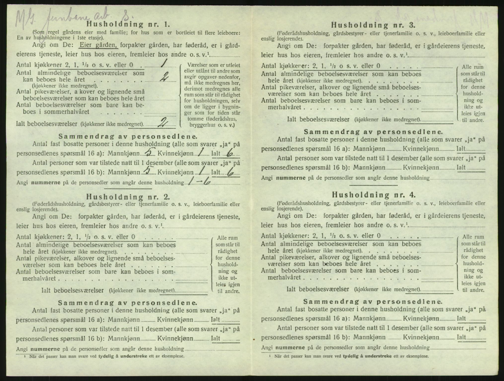 SAKO, 1920 census for Brunlanes, 1920, p. 1772