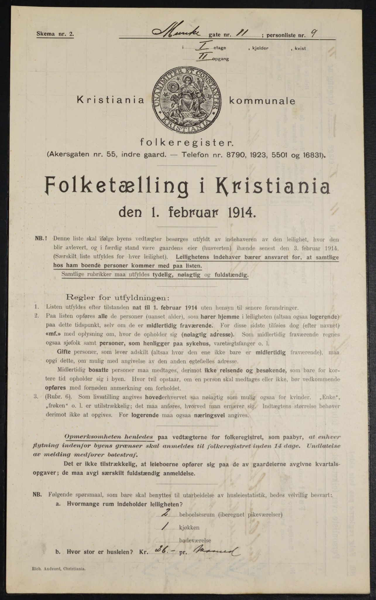 OBA, Municipal Census 1914 for Kristiania, 1914, p. 68090