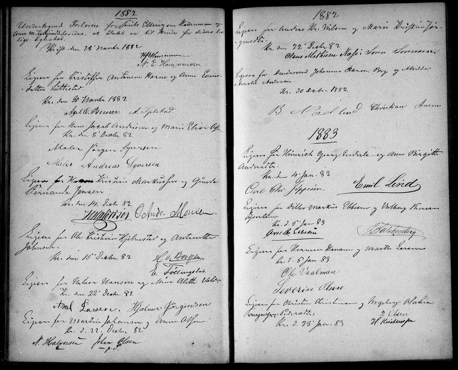 Johannes prestekontor Kirkebøker, AV/SAO-A-10852/H/Ha/L0002: Banns register no. 2, 1890-1894