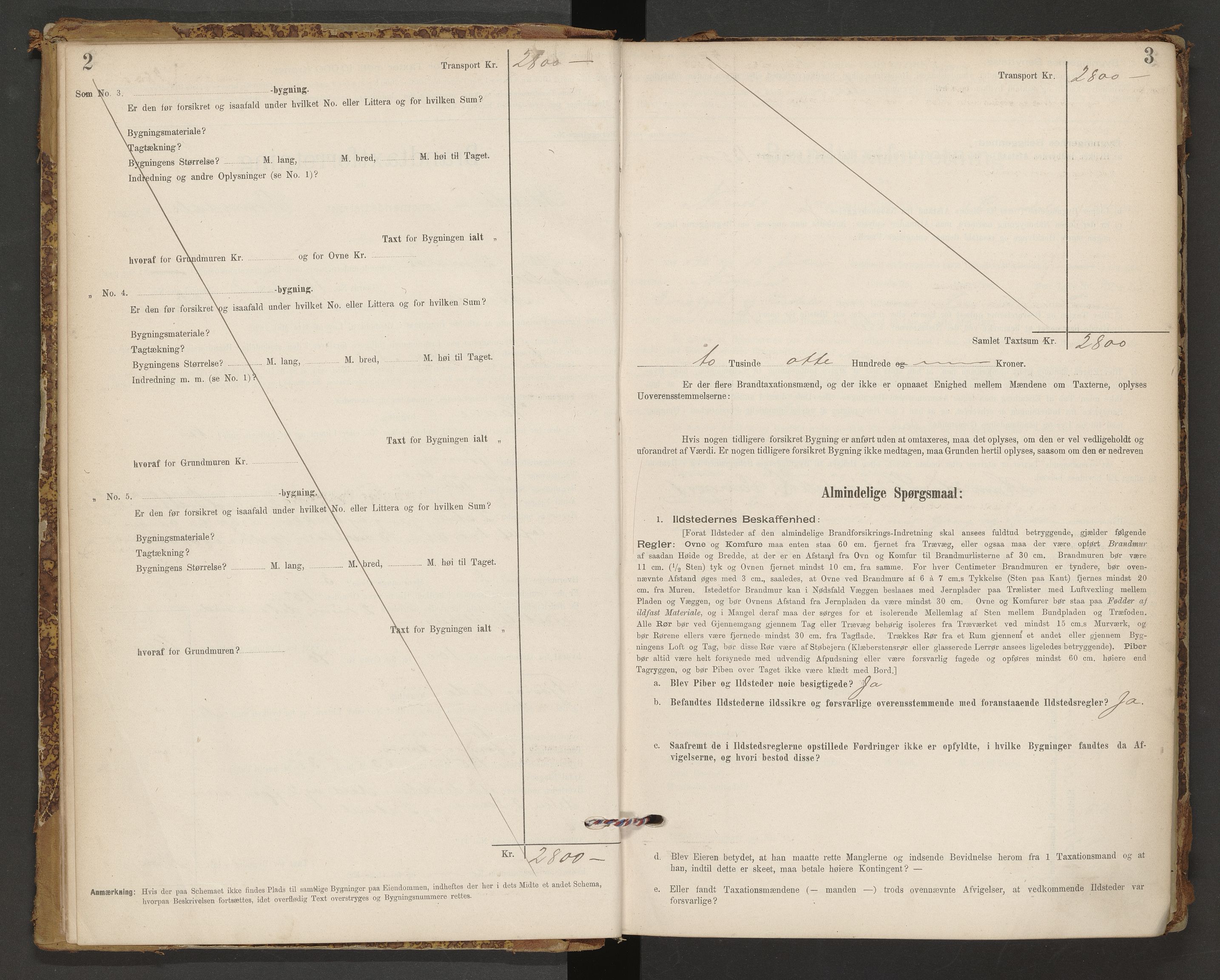 Norges Brannkasse Nesset, AV/SAT-A-5501/F/Fb/L0001: Branntakstprotokoll, 1894-1911, p. 2-3