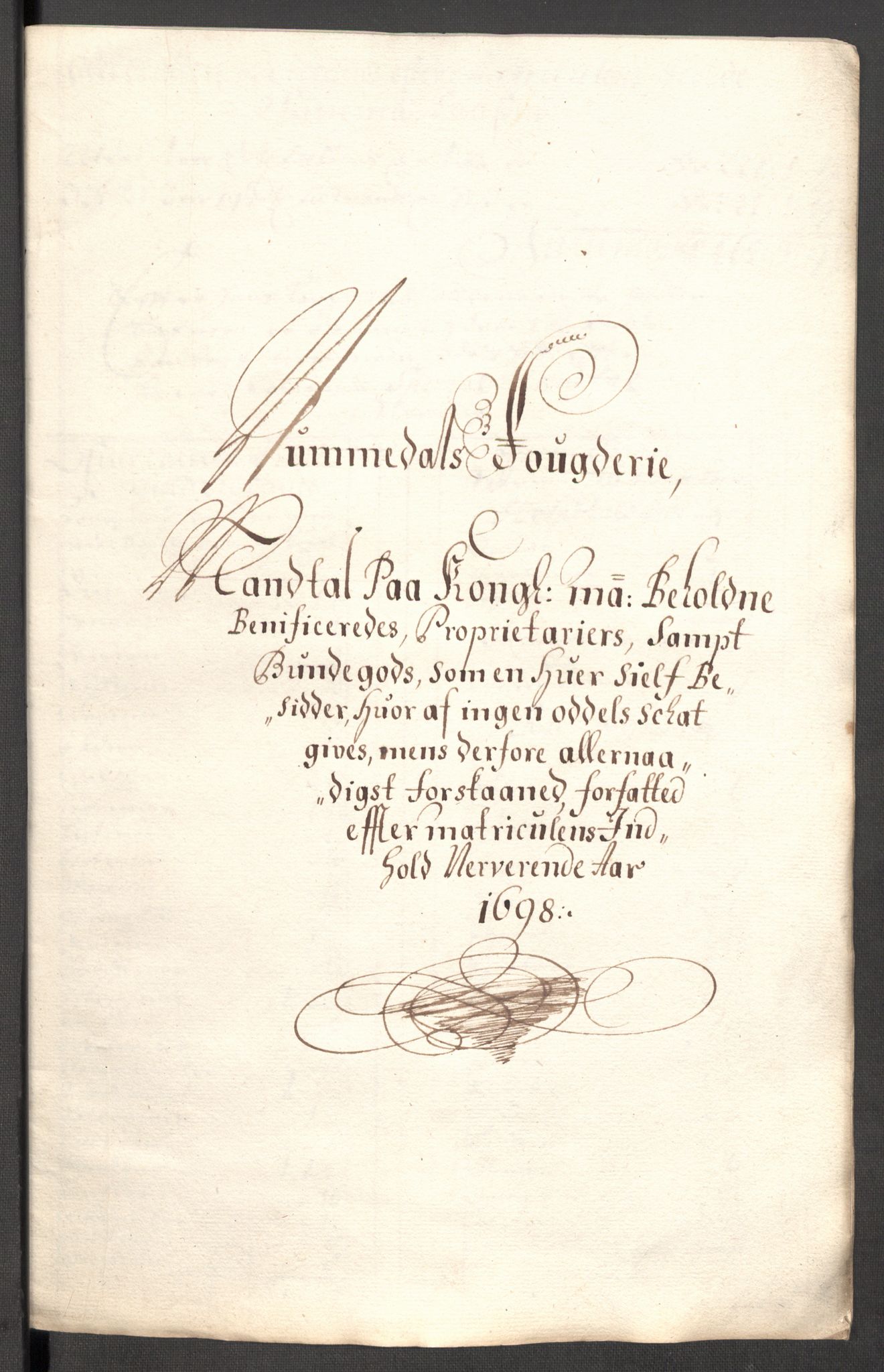 Rentekammeret inntil 1814, Reviderte regnskaper, Fogderegnskap, RA/EA-4092/R64/L4425: Fogderegnskap Namdal, 1696-1698, p. 469