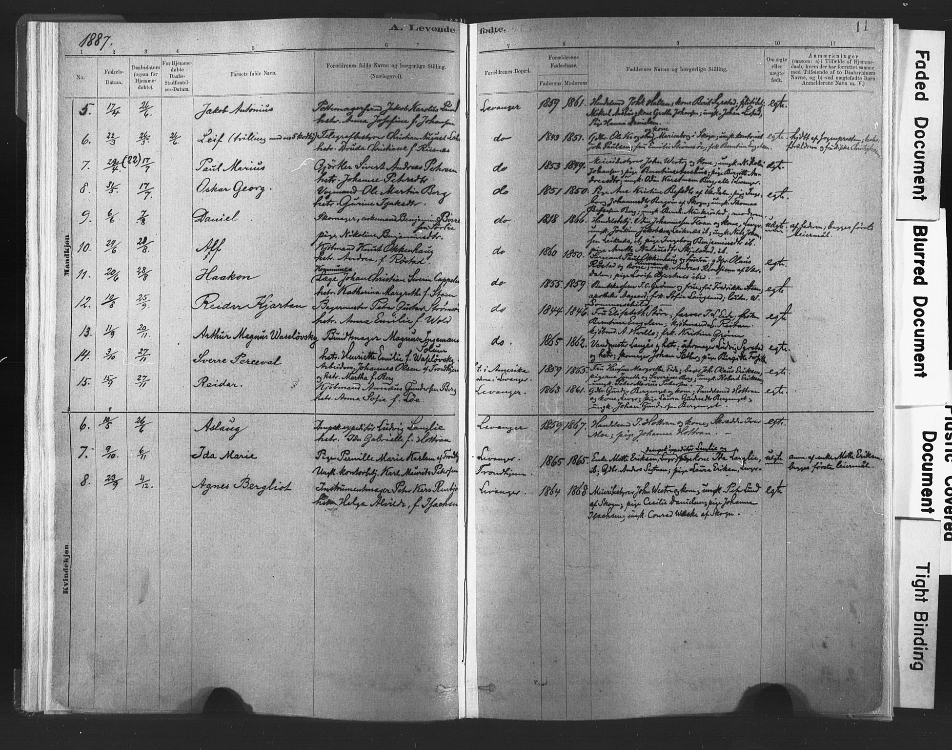 Ministerialprotokoller, klokkerbøker og fødselsregistre - Nord-Trøndelag, AV/SAT-A-1458/720/L0189: Parish register (official) no. 720A05, 1880-1911, p. 11